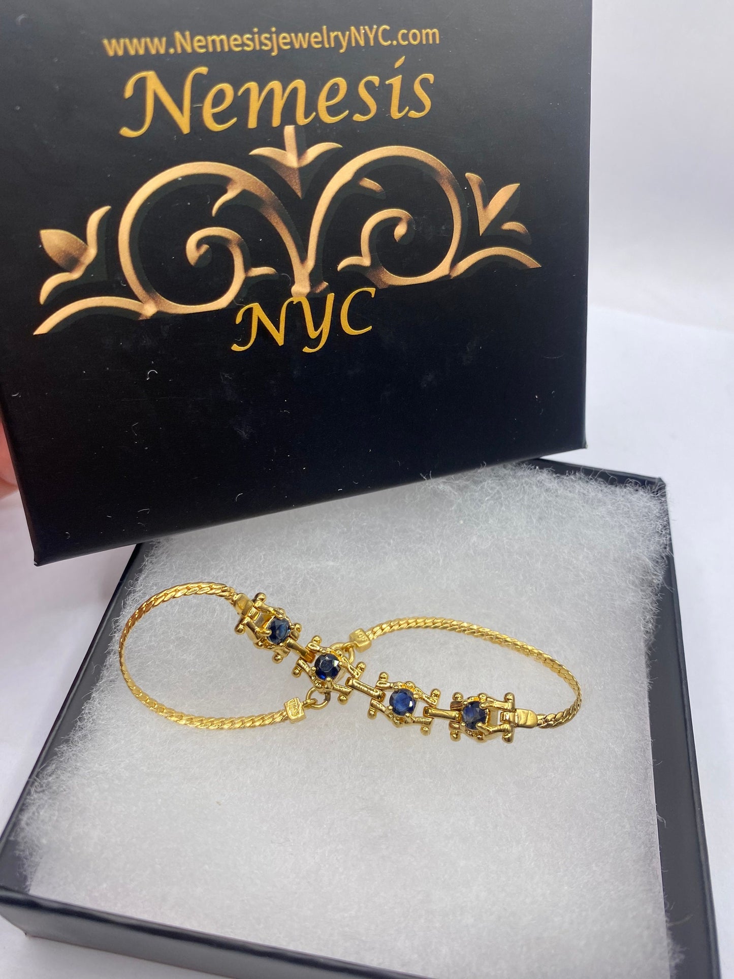 Deco Diamond Tennis Bracelet in 925 Sterling Silver 7.5 Inch Vintage