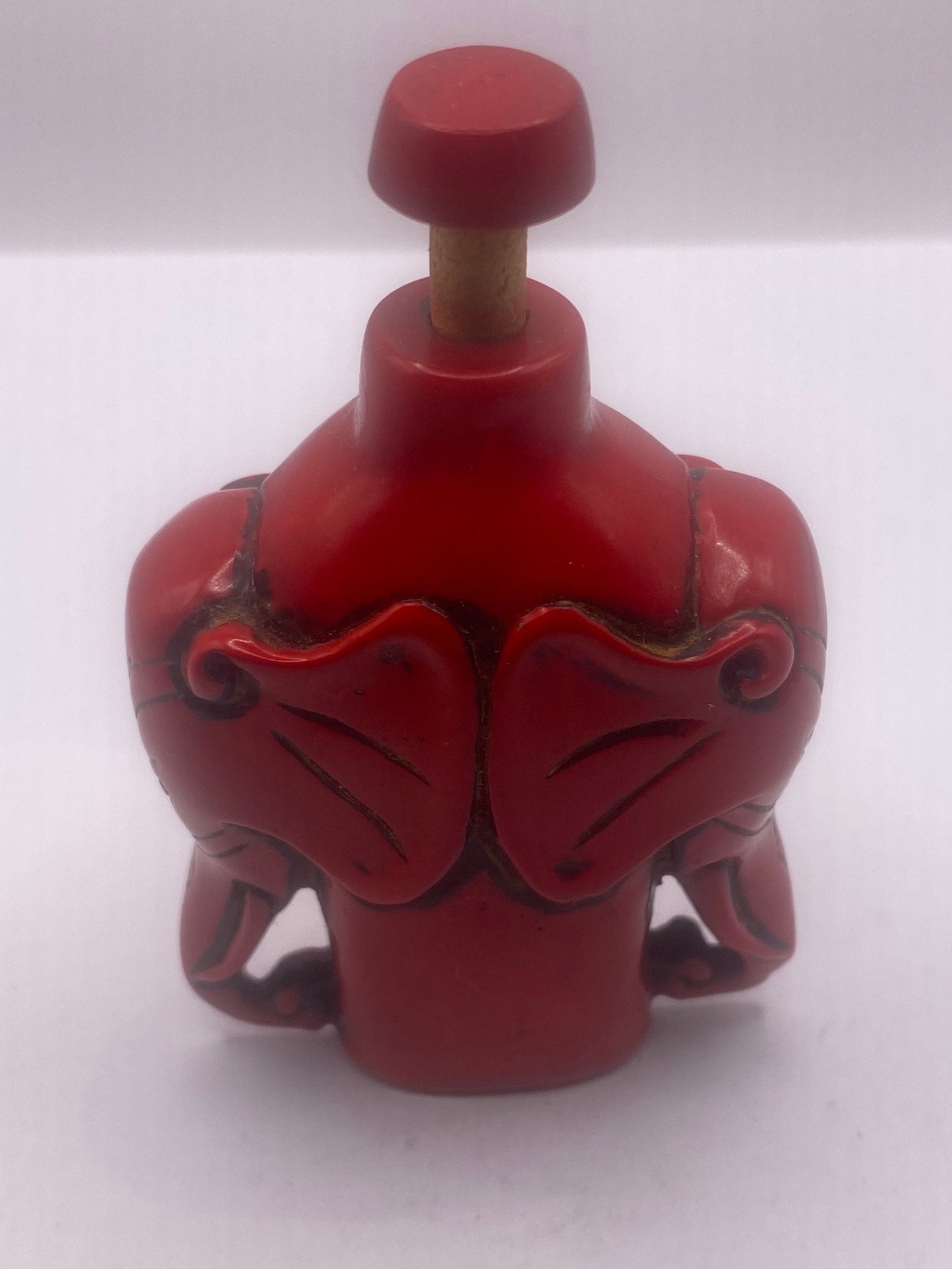 Vintage Dragon Bottle Snuff Perfume Flask Cinnabar Resin