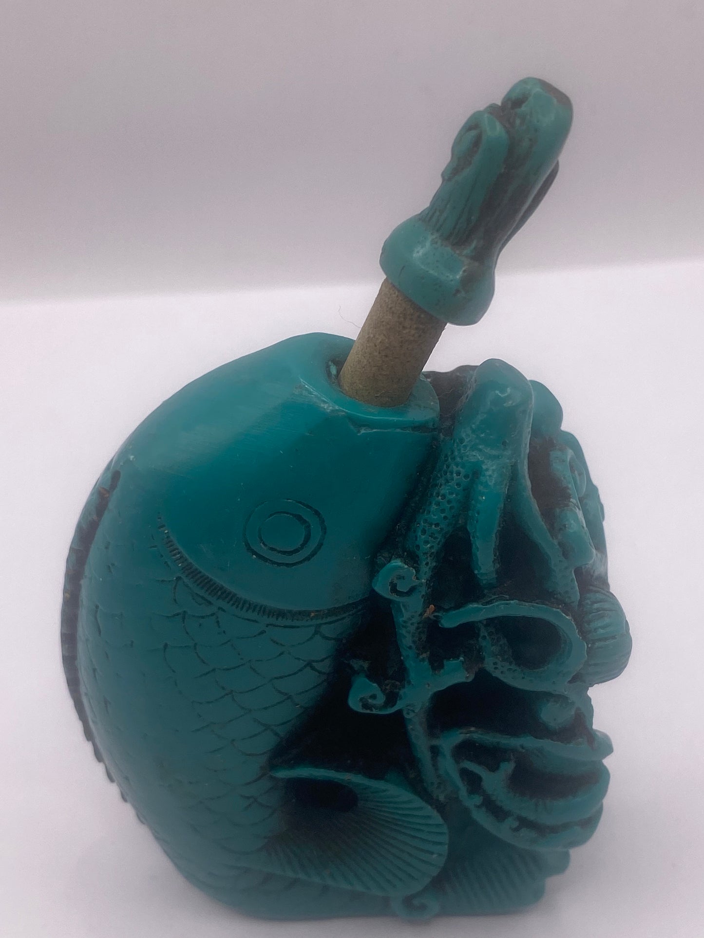 Vintage Bird Bottle Snuff Perfume Flask Cinnabar Resin