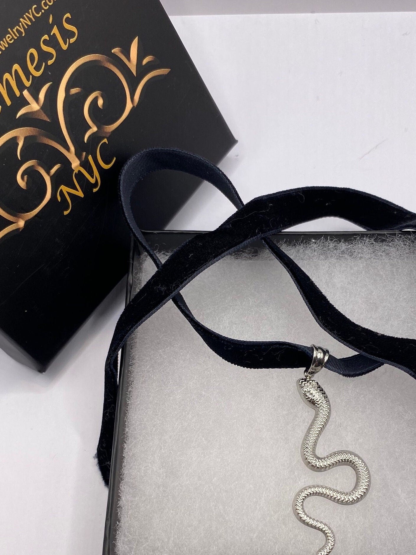 Vintage Stainless Steel Snake Choker Necklace