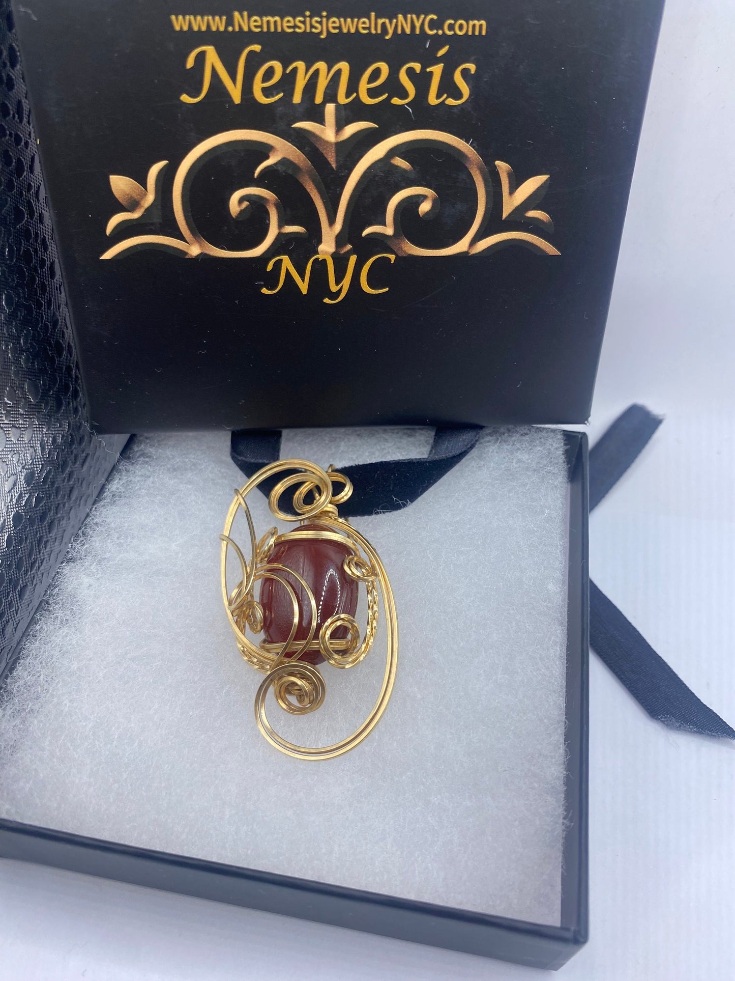 Vintage Carnelian Choker Necklace Pendant