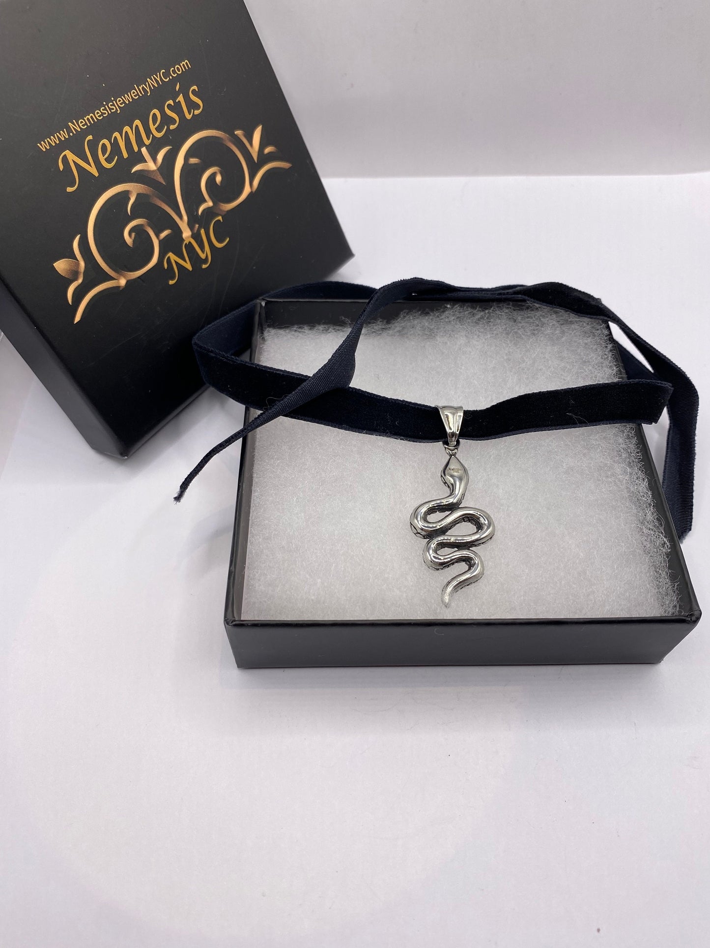 Vintage Stainless Steel Snake Choker Necklace