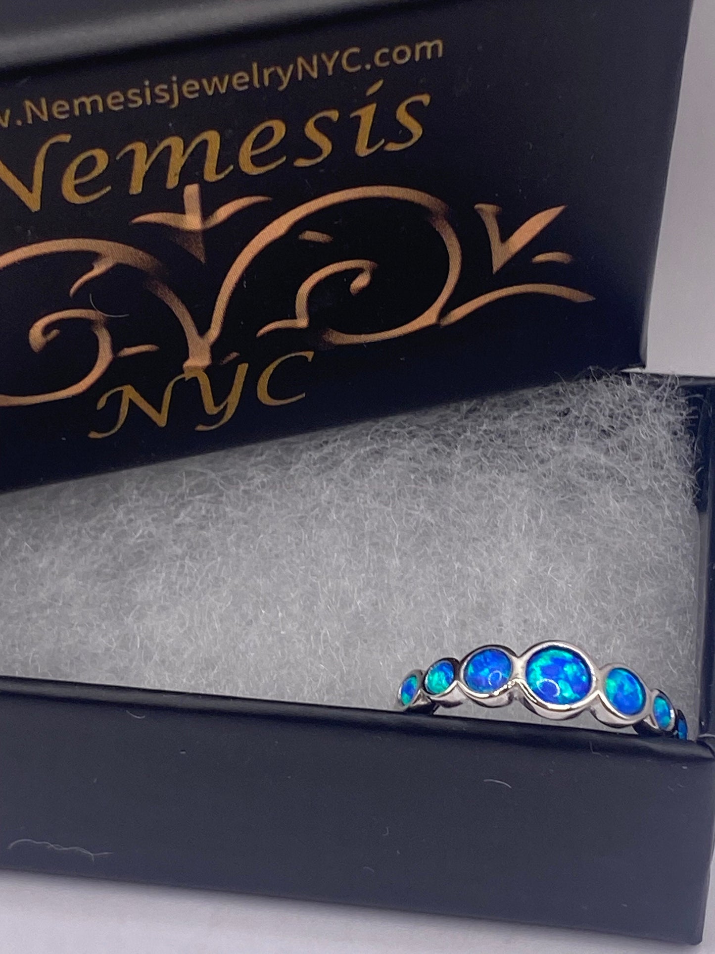 Vintage Ethiopian Fire Opal Band 925 Sterling Silver Ring