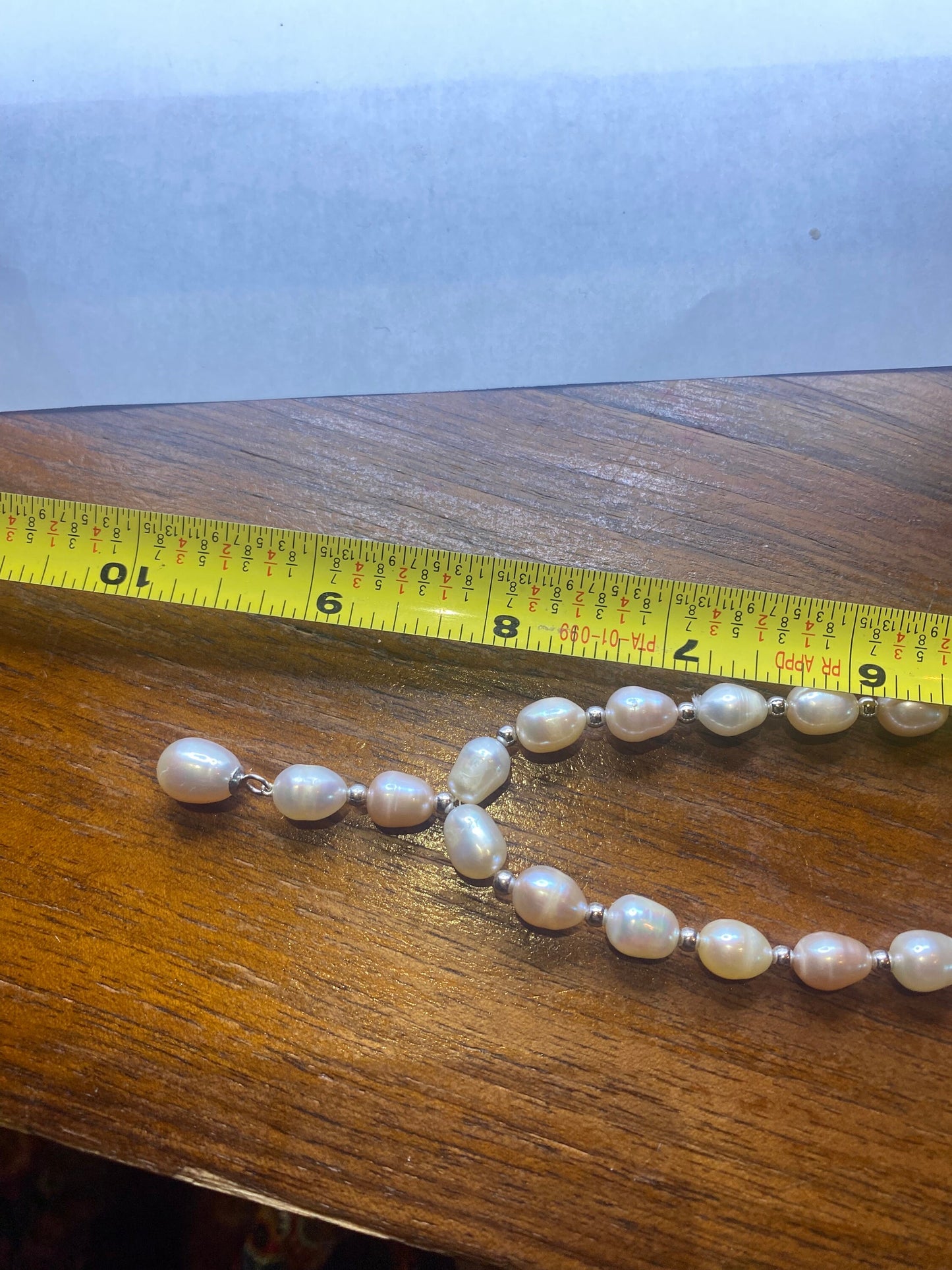 Vintage White Pearl 16 inch Y Necklace