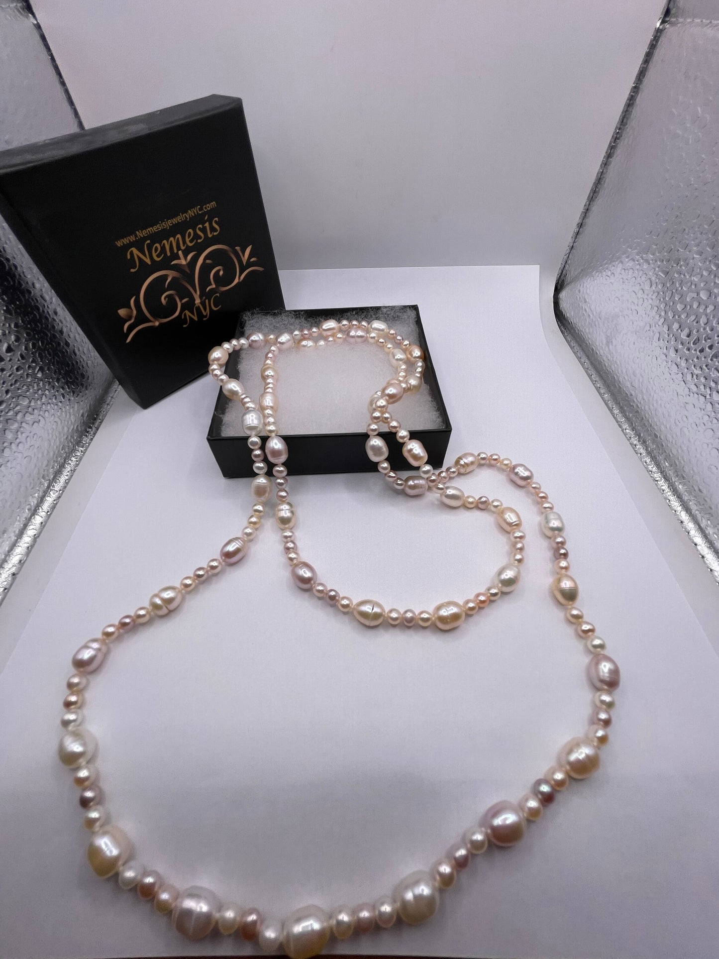 Vintage Cream Pearl 42 inch Necklace