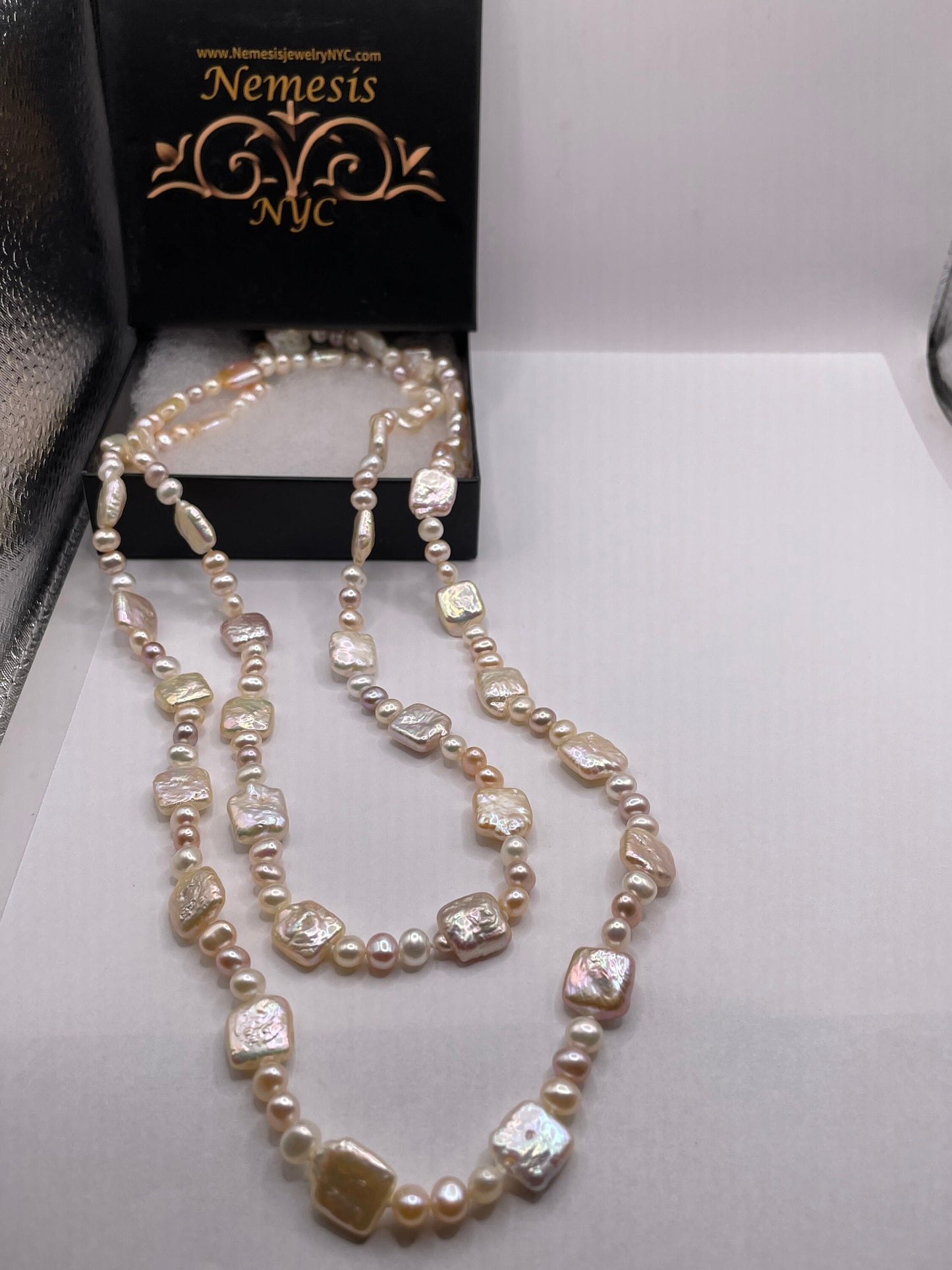 Vintage Cream Pearl 42 inch Necklace