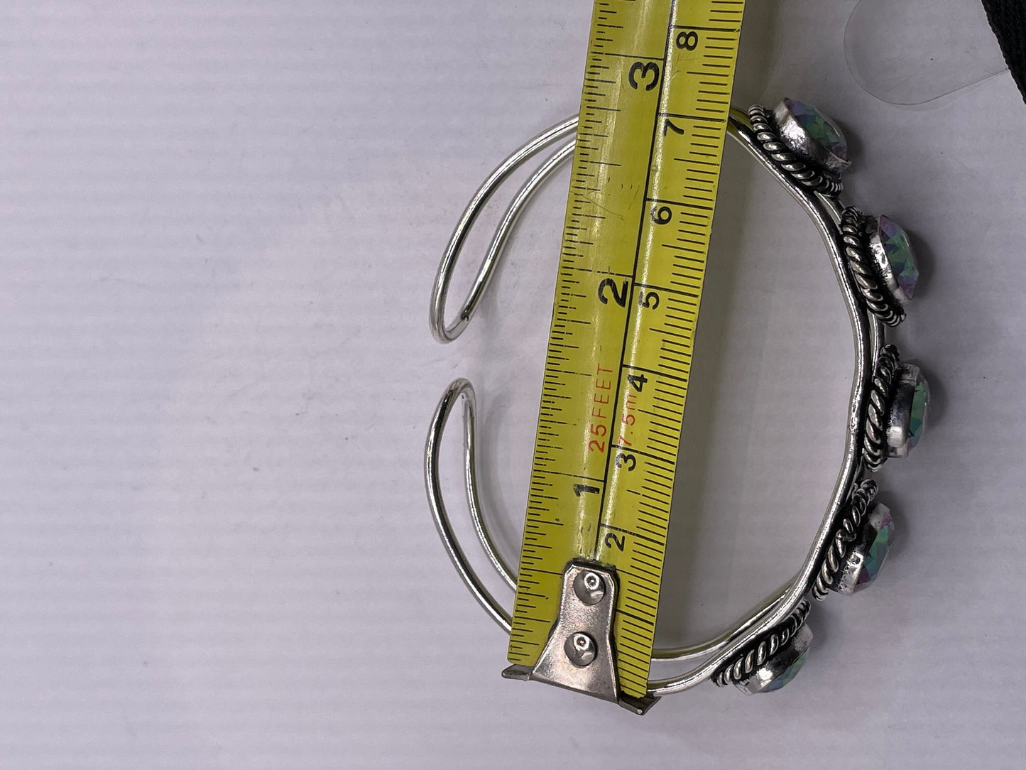 Vintage Mystic Topaz Bangle Cuff Bracelet