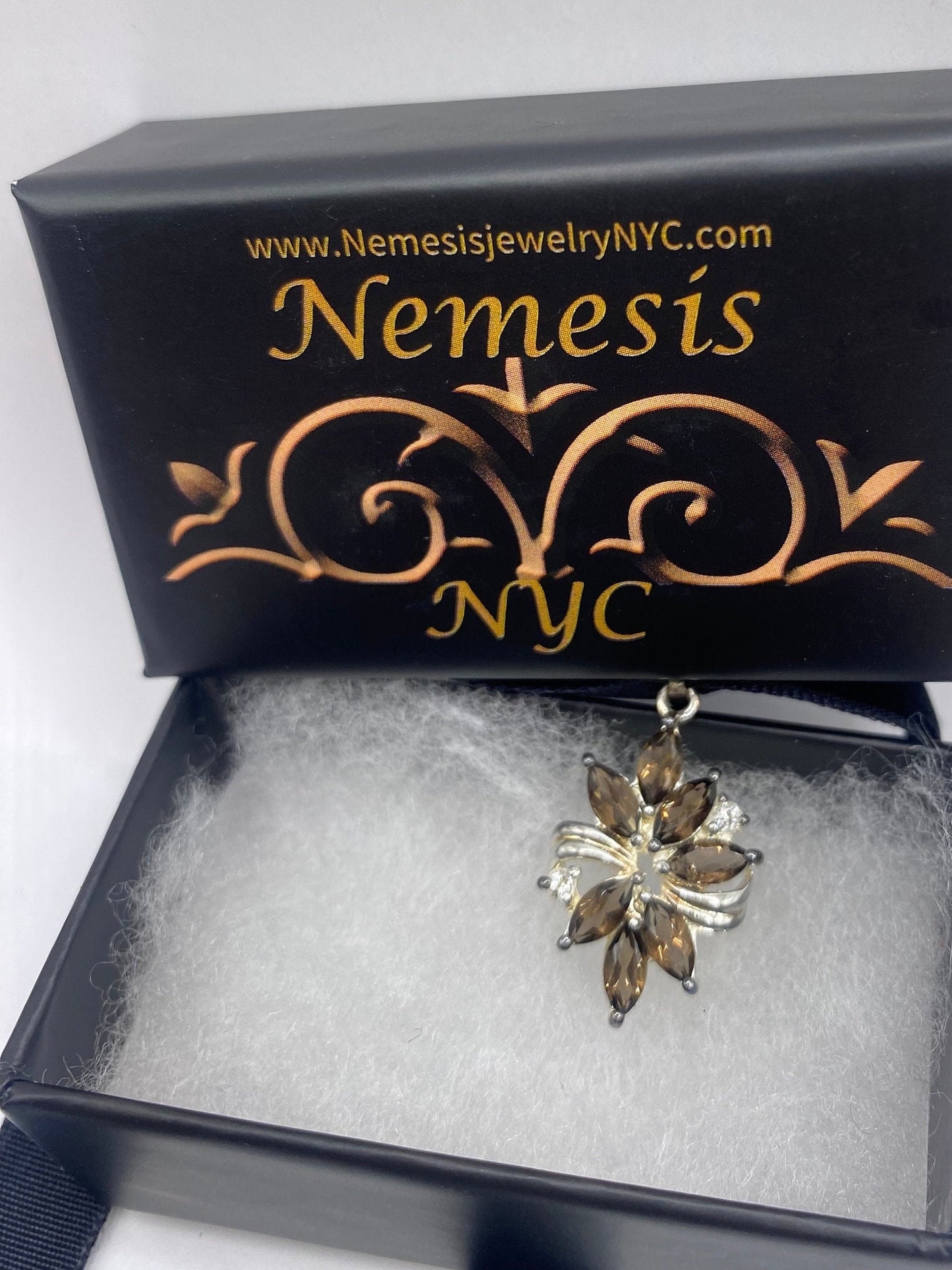 Vintage Smoky Topaz 925 Sterling Silver Necklace Choker