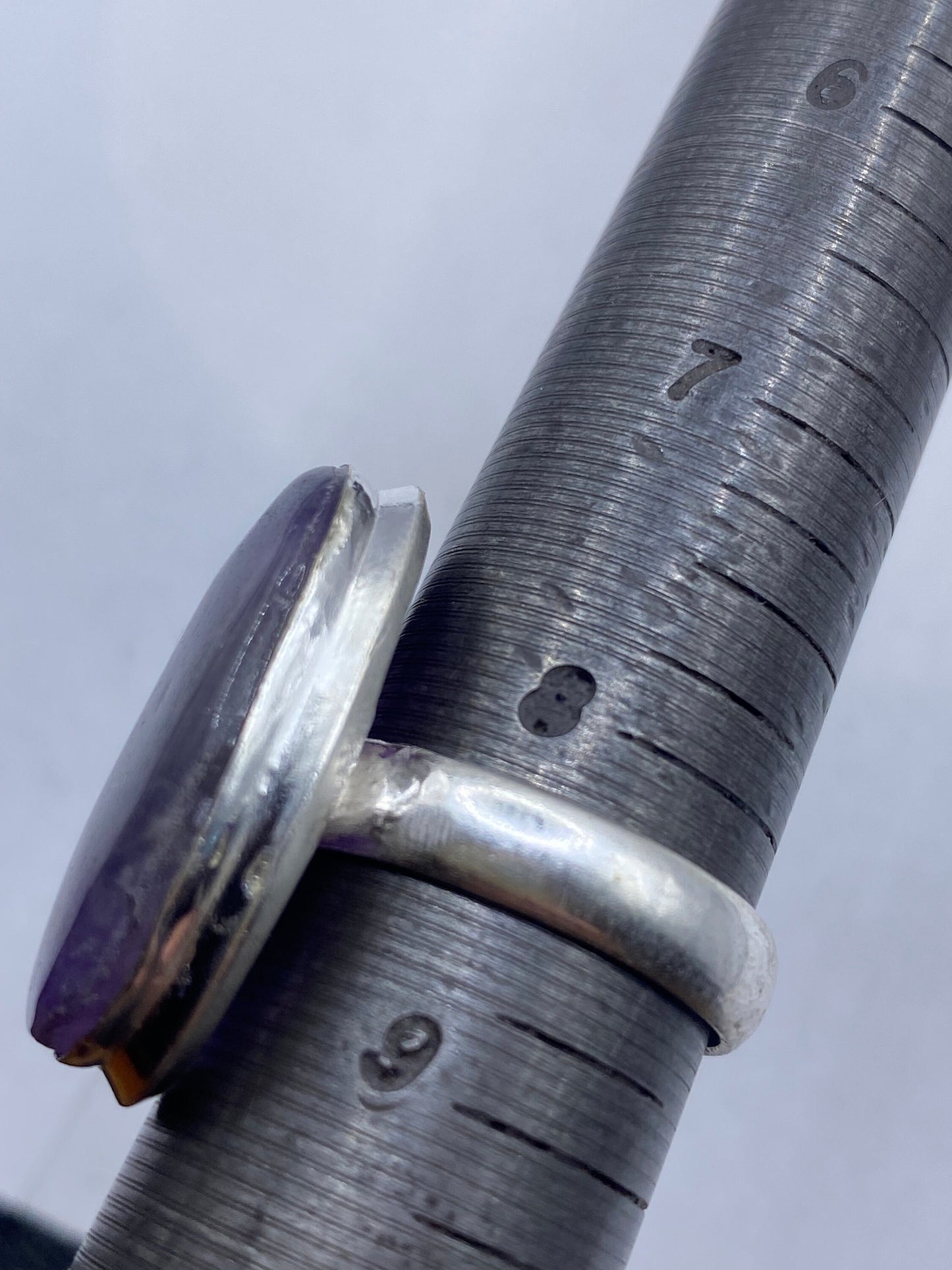 Vintage Genuine Purple Amethyst Boho Cocktail Statement Ring