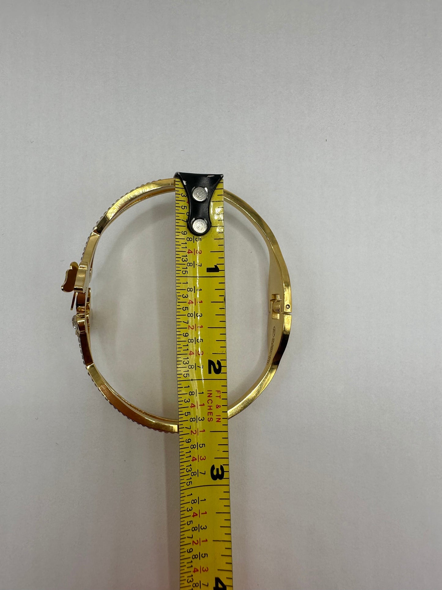 Vintage Butterfly Bangle Bracelet 9k Gold filled Crystal