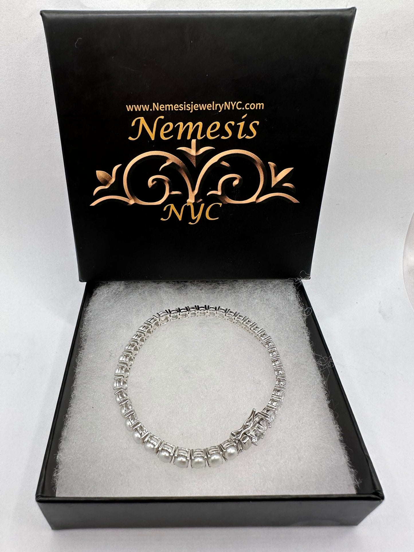 Vintage Pearl Bracelet in 925 Sterling Silver