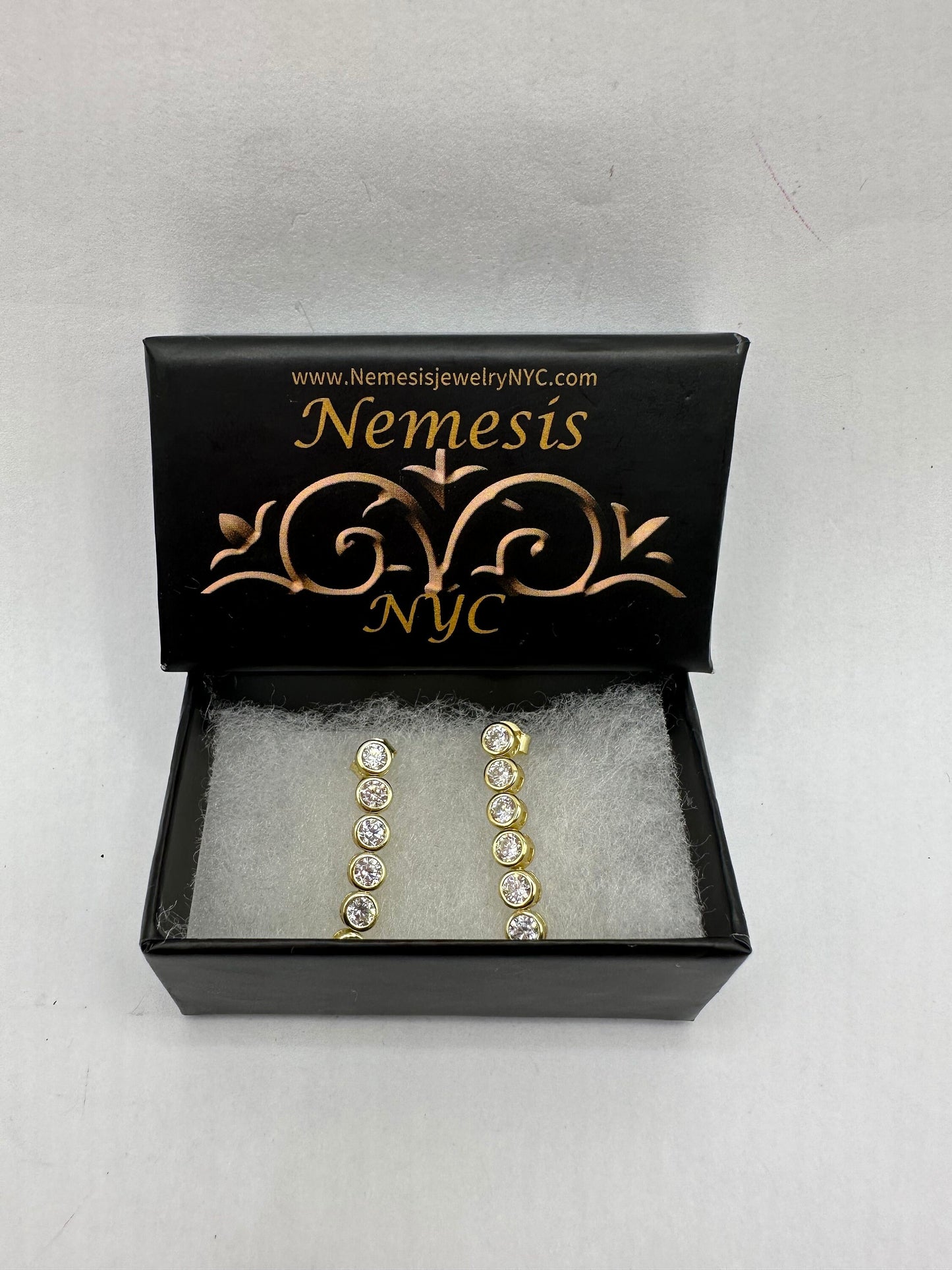 Real Clear Crystal Cubic Zirconia 925 Sterling Silver dangle earrings