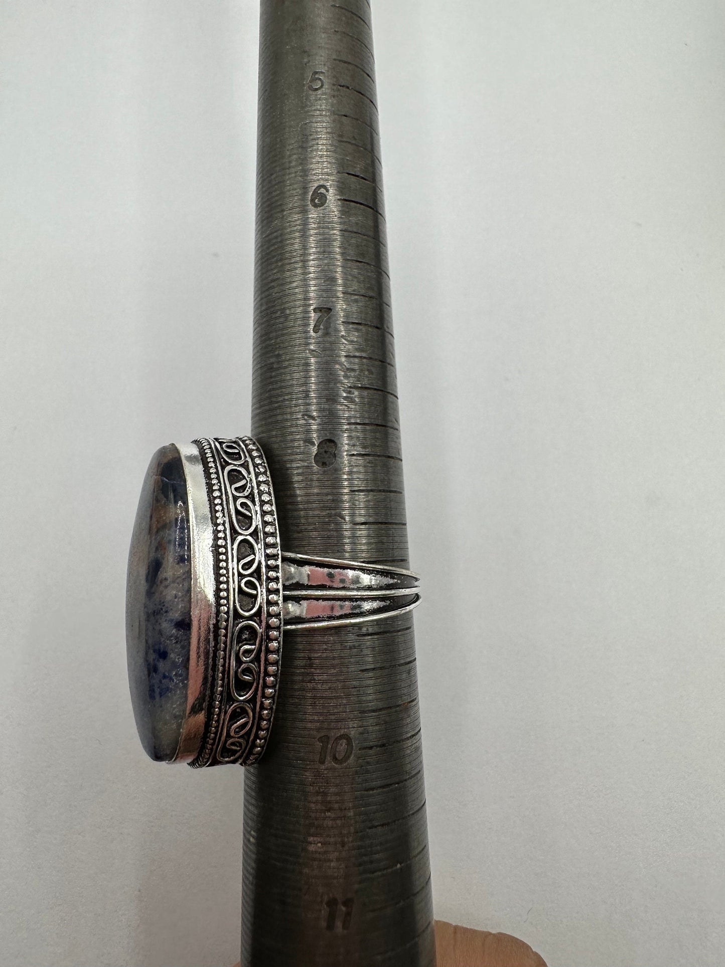 Vintage Blue Genuine Lapis Lazuli Cocktail Ring