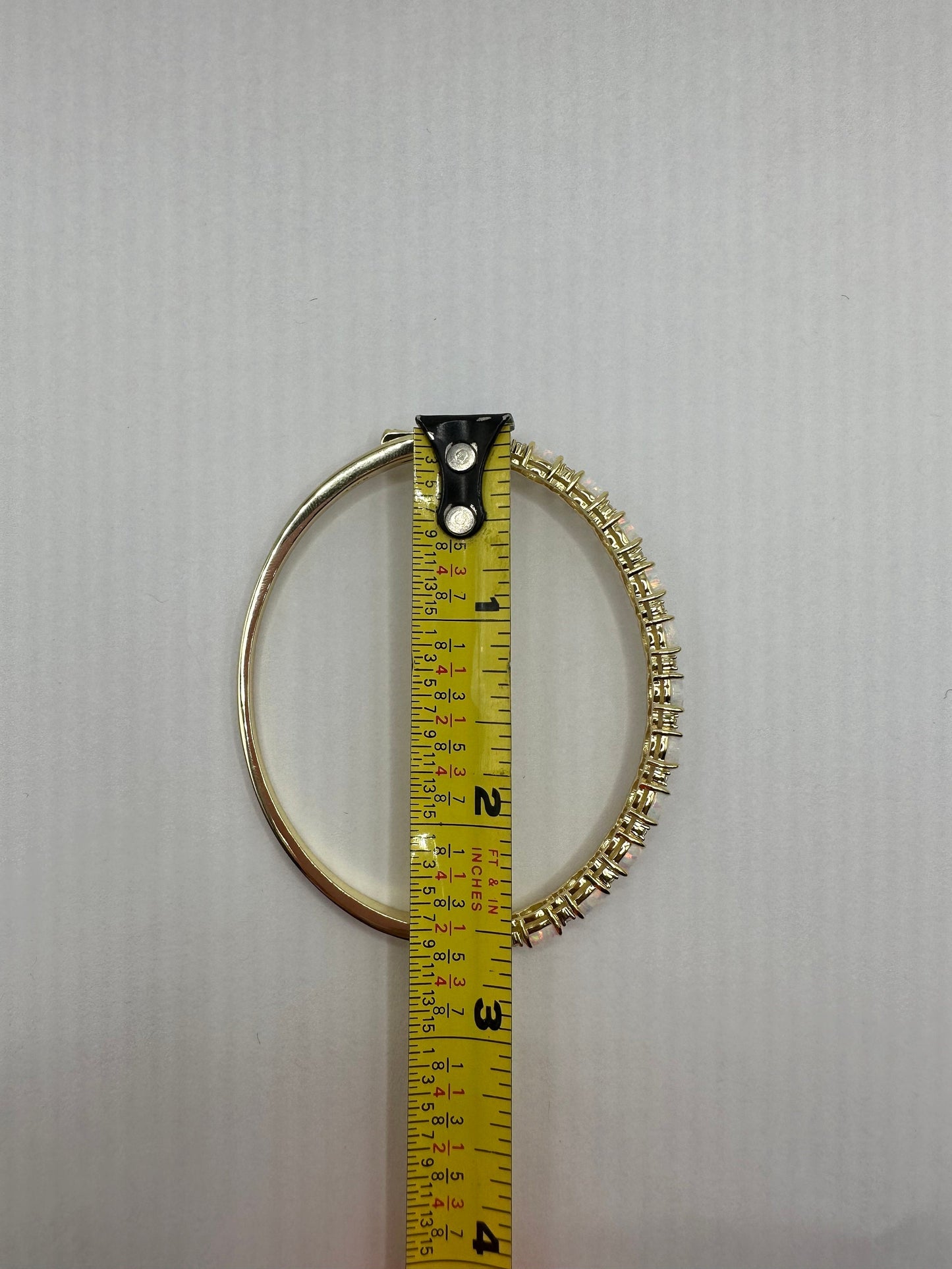 Vintage Blue Fire Opal Bangle Cuff Bracelet 925 Sterling Silver