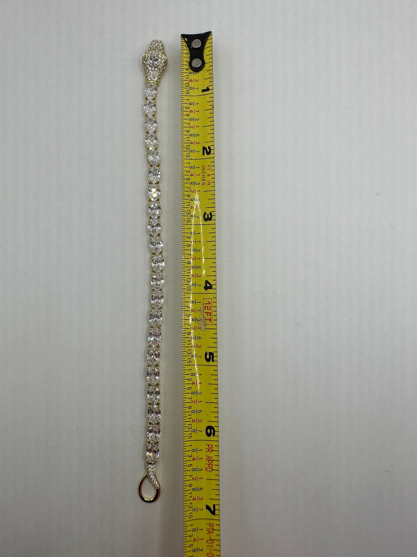 Vintage Green Cubic Zirconia 925 Sterling Silver Snake Tennis Bracelet
