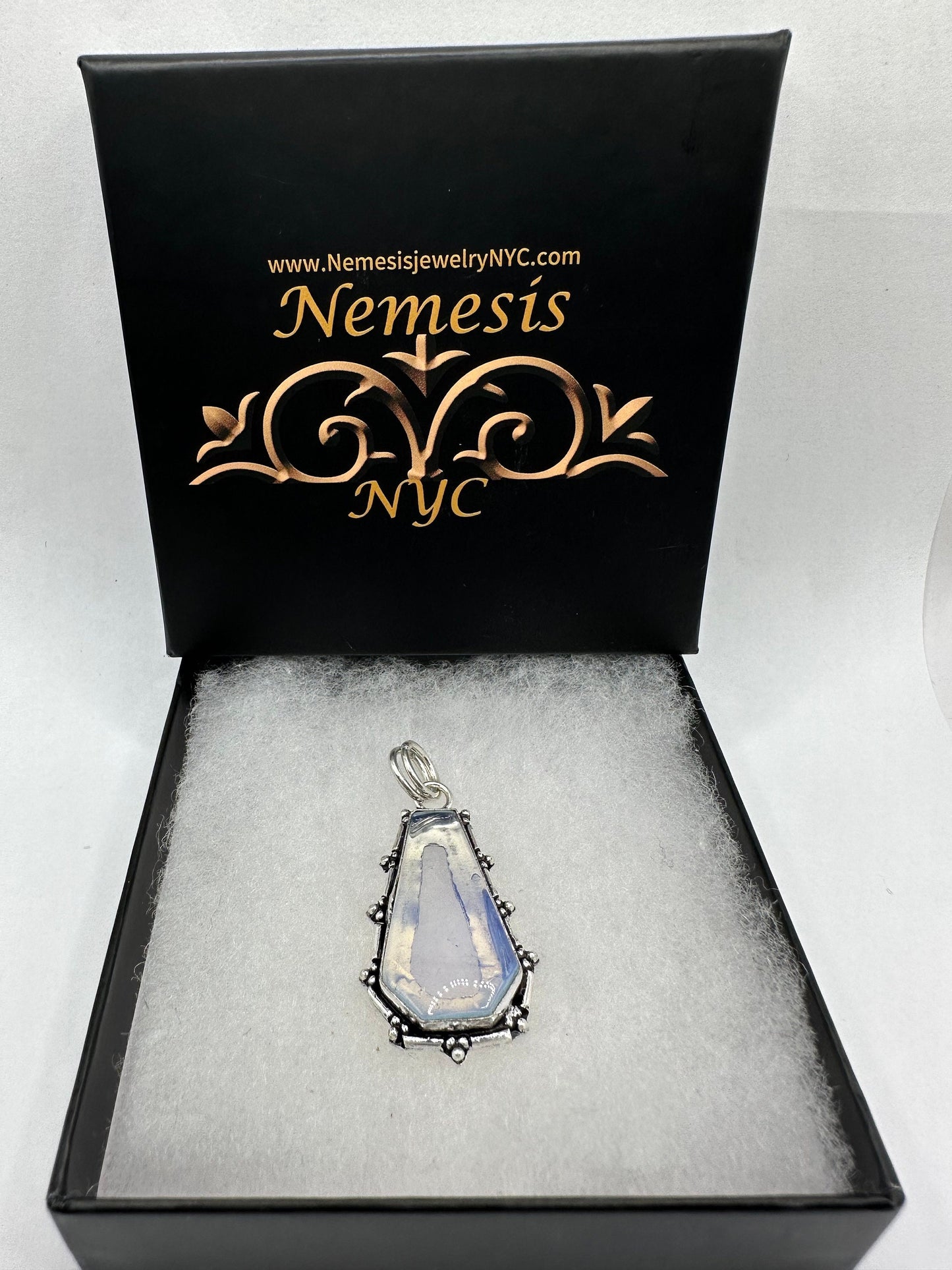 Vintage Opal milk glsss Silver Necklace Choker