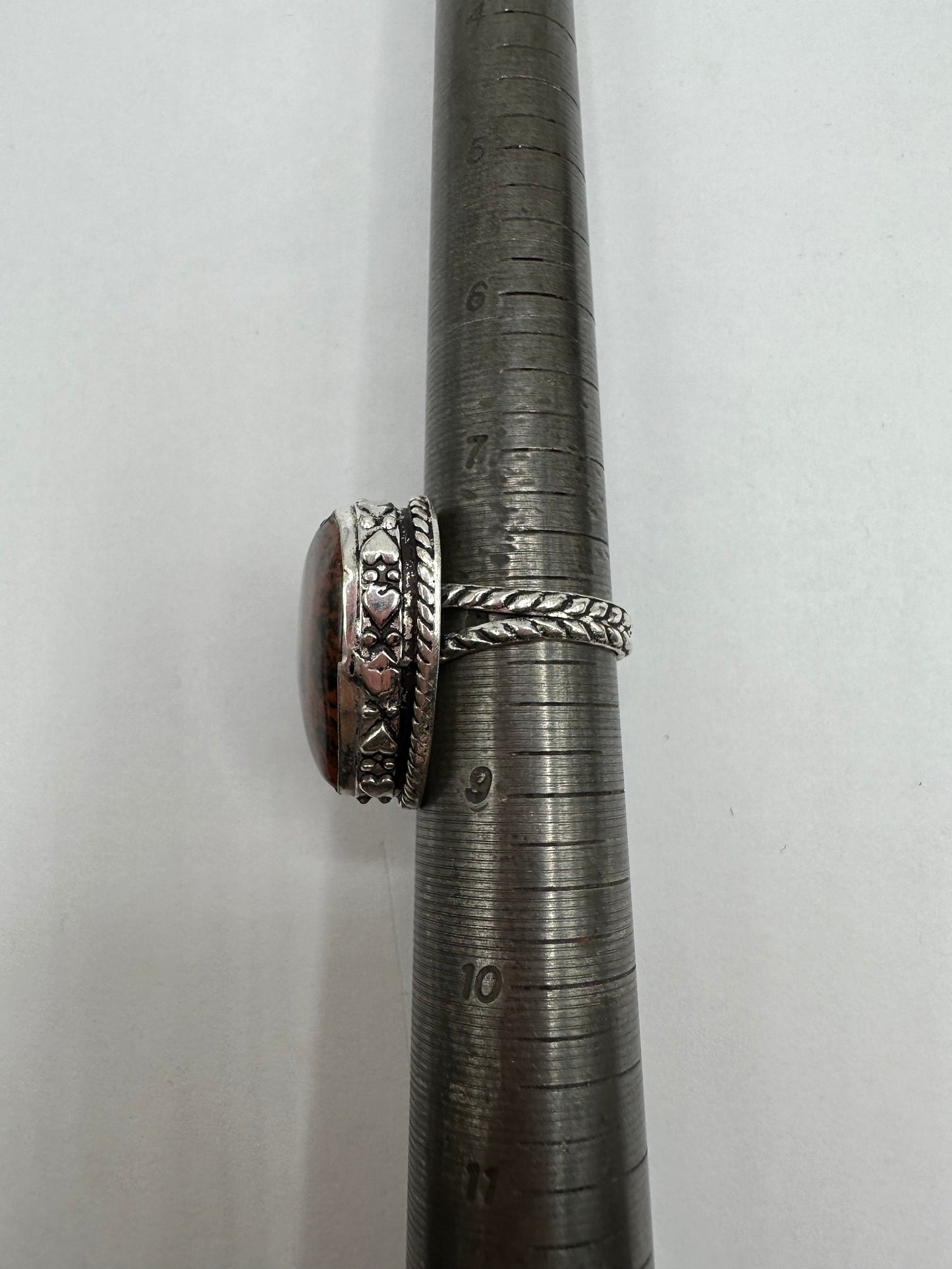 Vintage Genuine Brown Jasper Ring