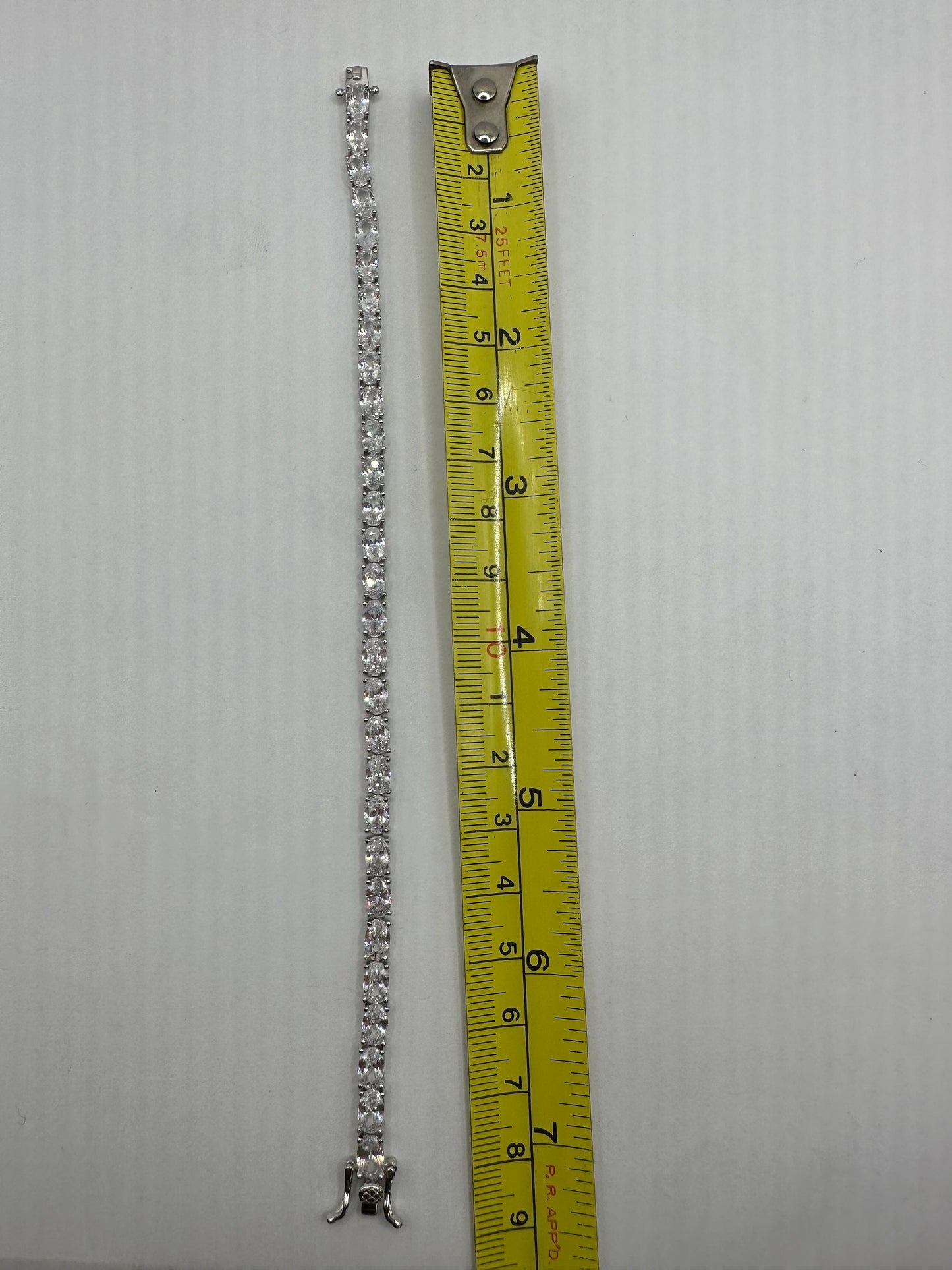 Vintage Silver Tennis Bracelet | Cubic Zirconia Crystal Diamond Bracelet 925 Sterling Silver