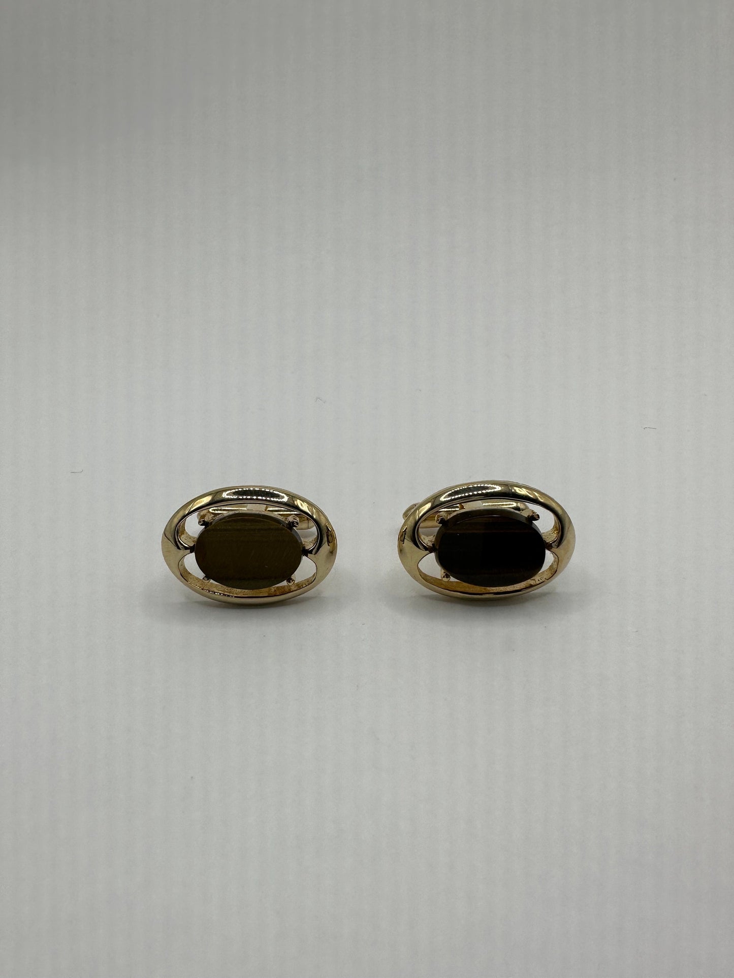 Vintage Golden Tigers Eye Cuff Links