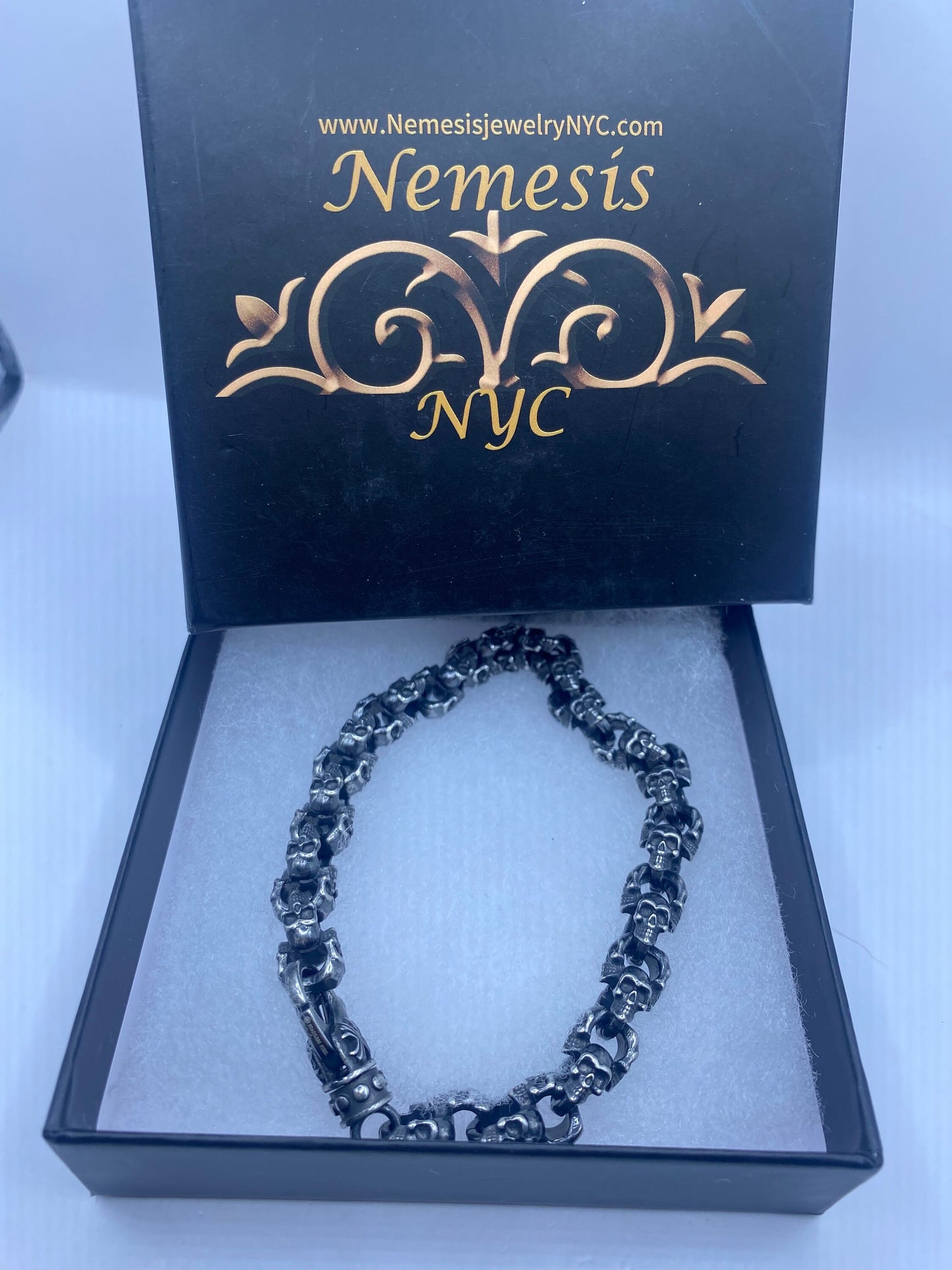 Vintage Style Unisex Men Stainless Steel Skull Bracelet