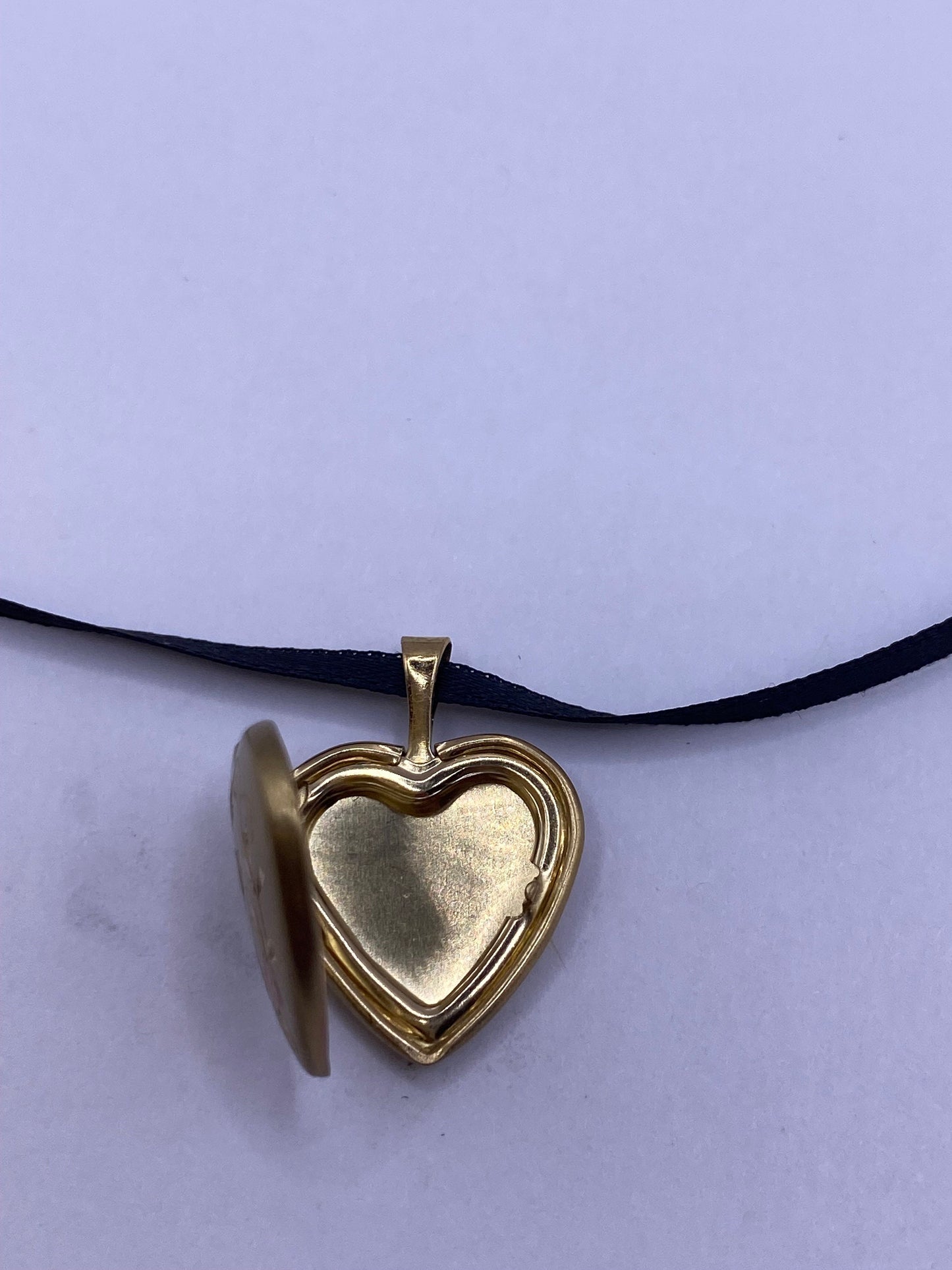 Vintage Heart 15 Years Locket Choker Gold Filled Necklace