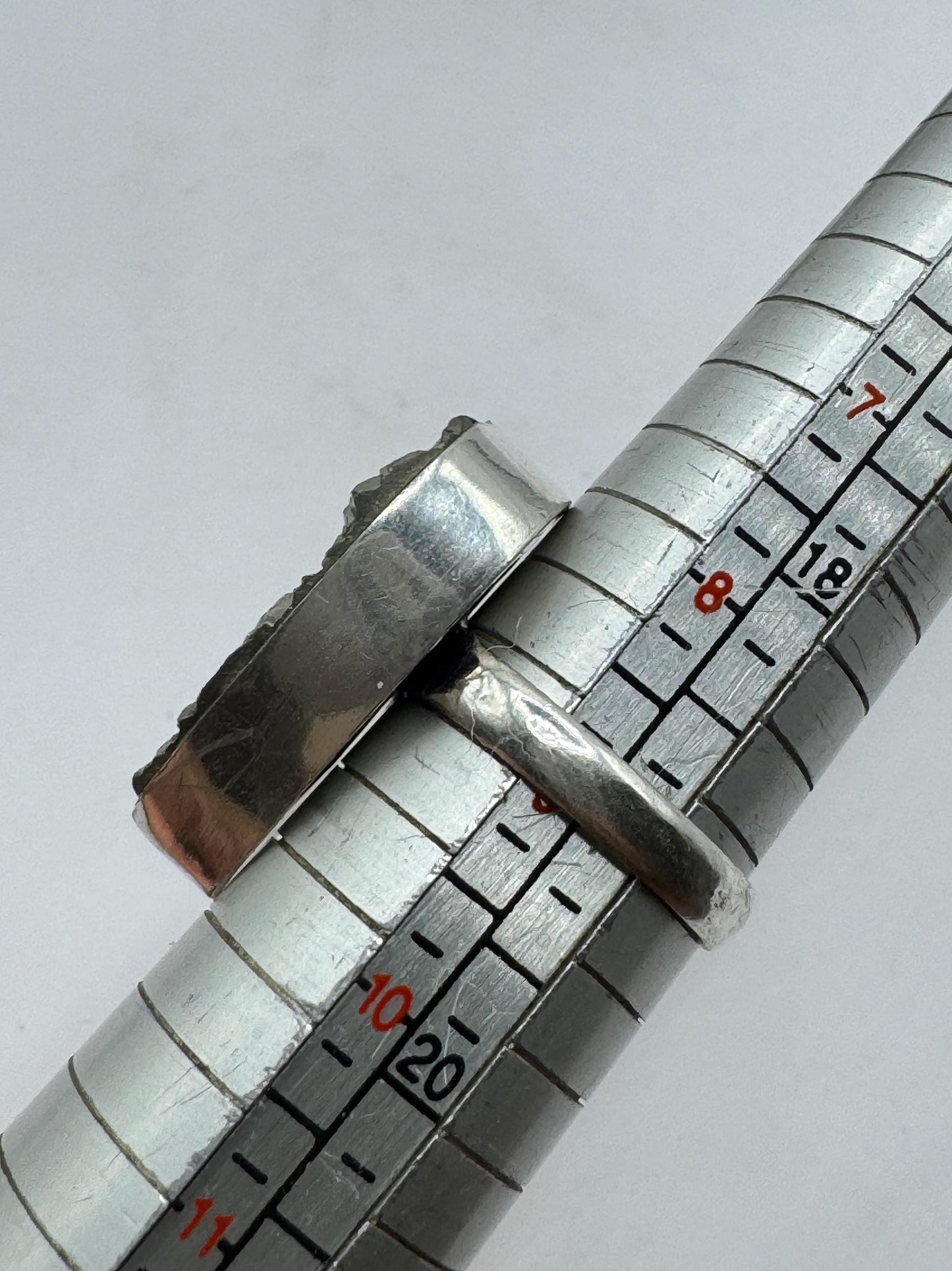 Vintage Gold Pyrite Silver Cocktail Ring Size 9