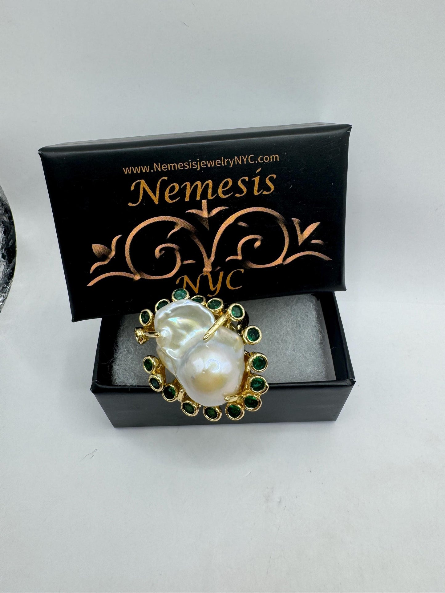 Vintage Biwa Pearl Ring Golden 925 Sterling Silver Cocktail Statement Adjustable