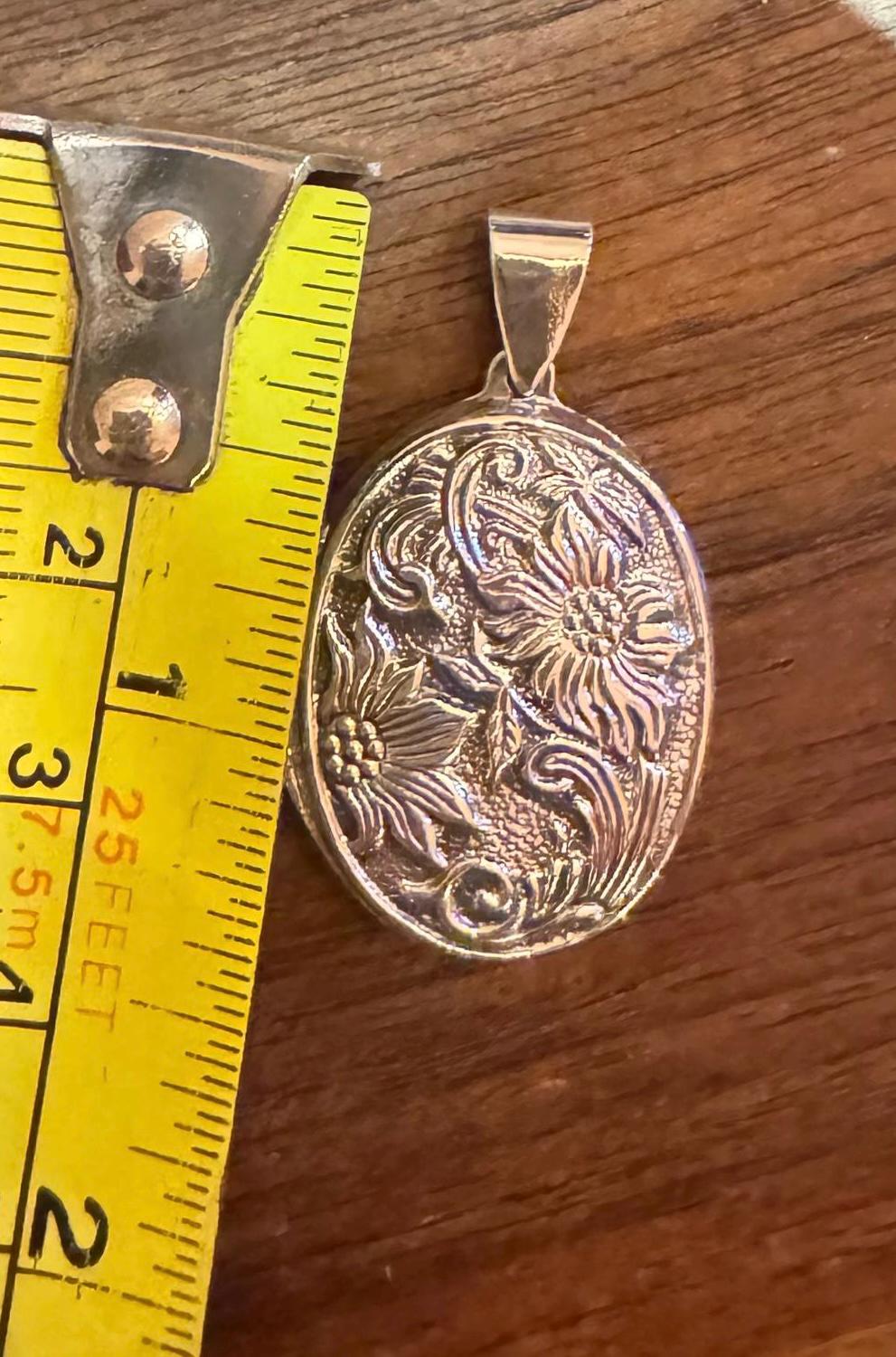 Vintage Locket Choker 925 Sterling Silver necklace