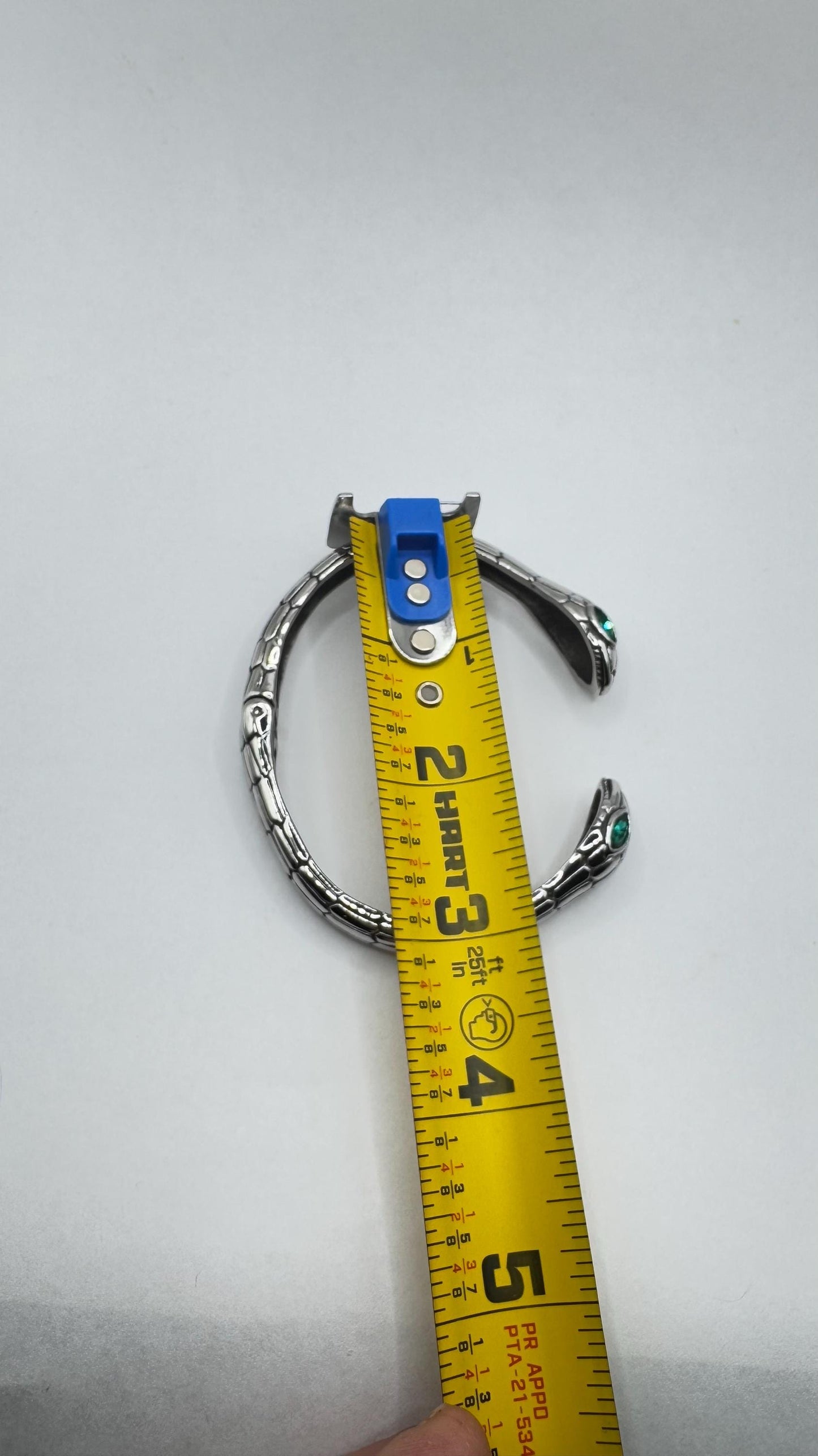 Vintage Snake Bangle Bracelet in Silver Stainless Steel