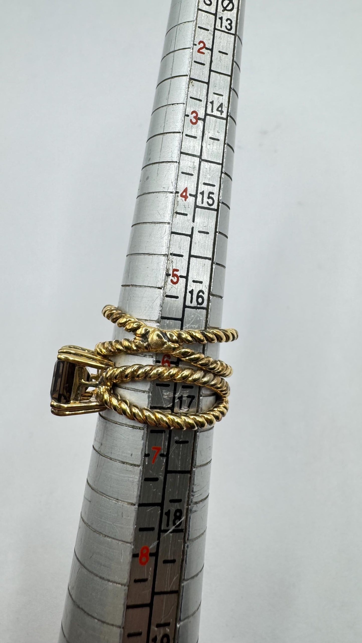 Vintage Smoky Topaz Cocktail Ring | 925 Sterling Silver Ring