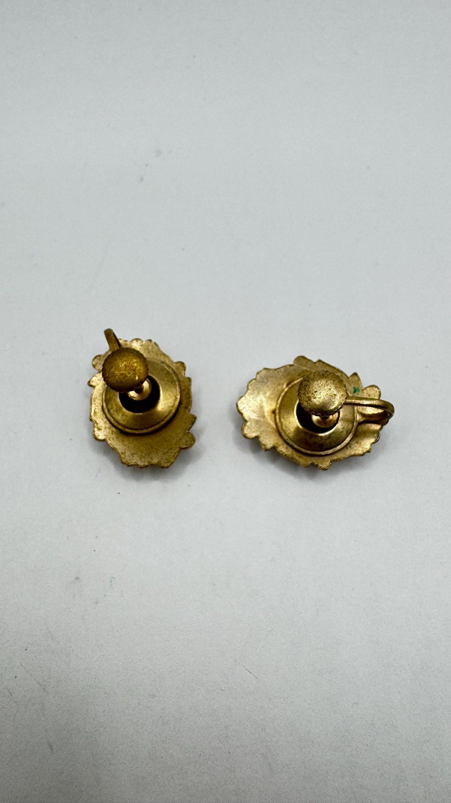 Vintage Chandelier Earrings Goldstone Gold Filled Push Back Dangle