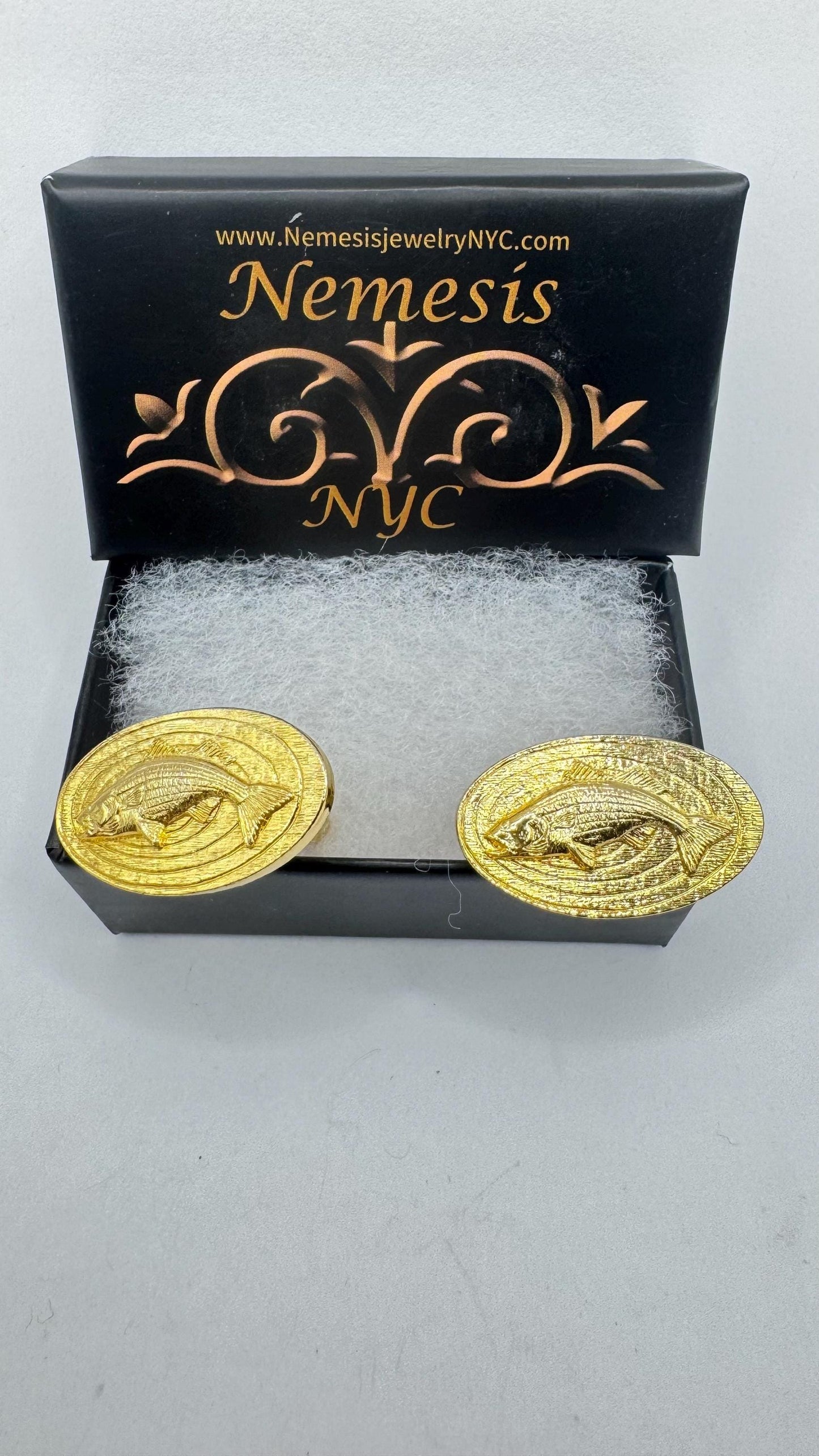 Vintage Fish Gold Filled Cuff Links