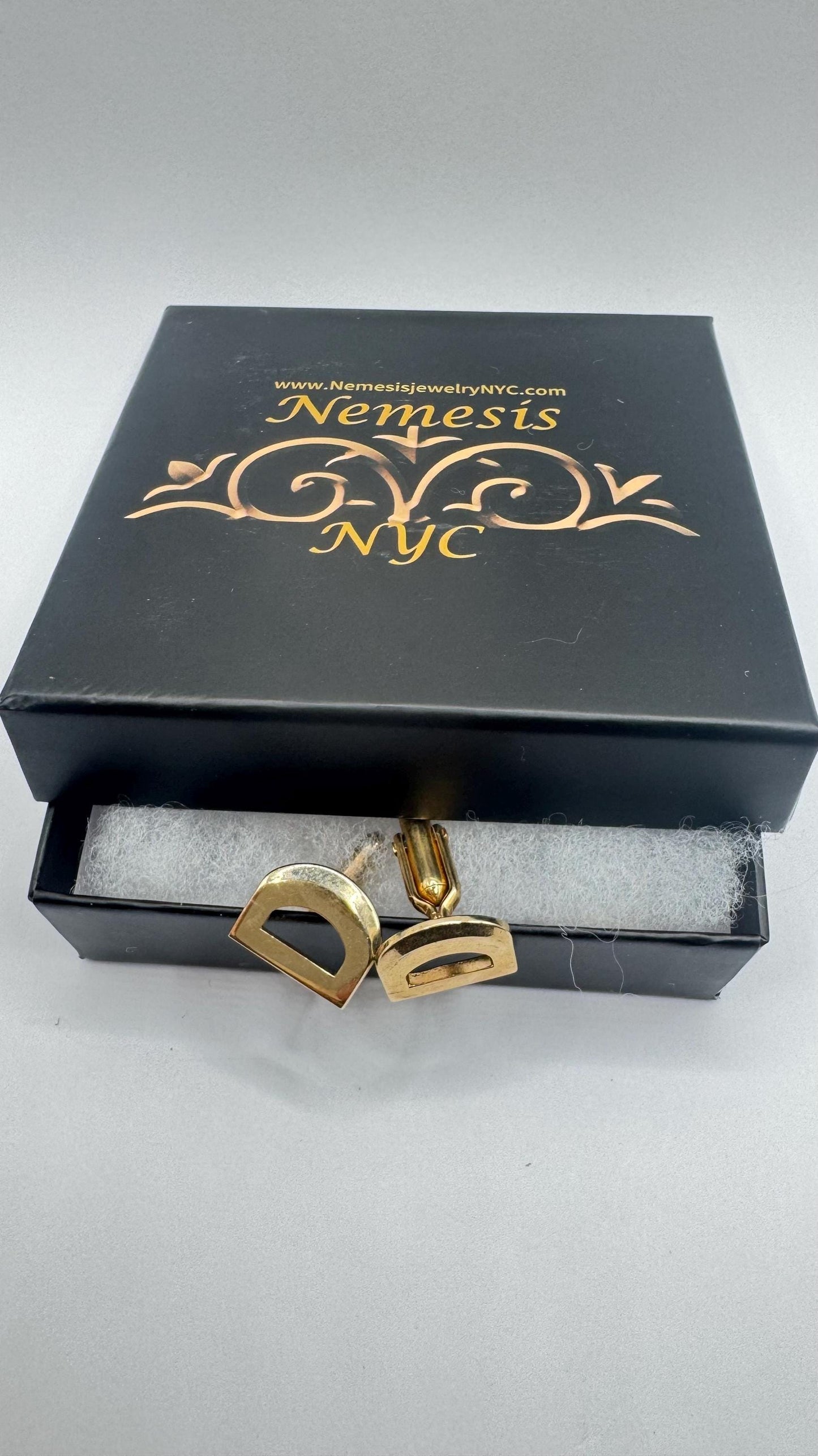 Vintage Golden Monogram D Innitial Cuff Links