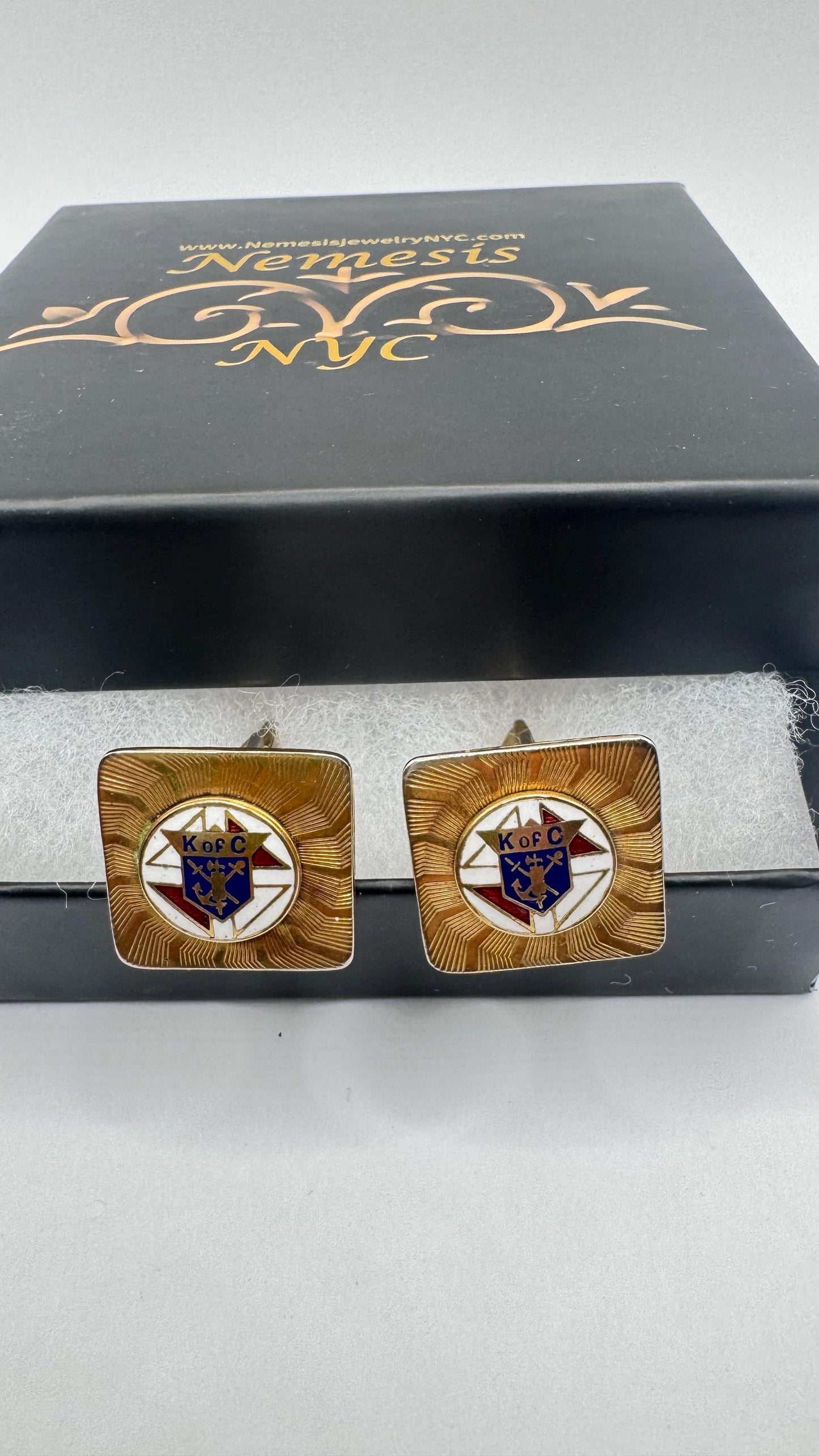 Vintage Golden Knights of Columbus Cuff Links