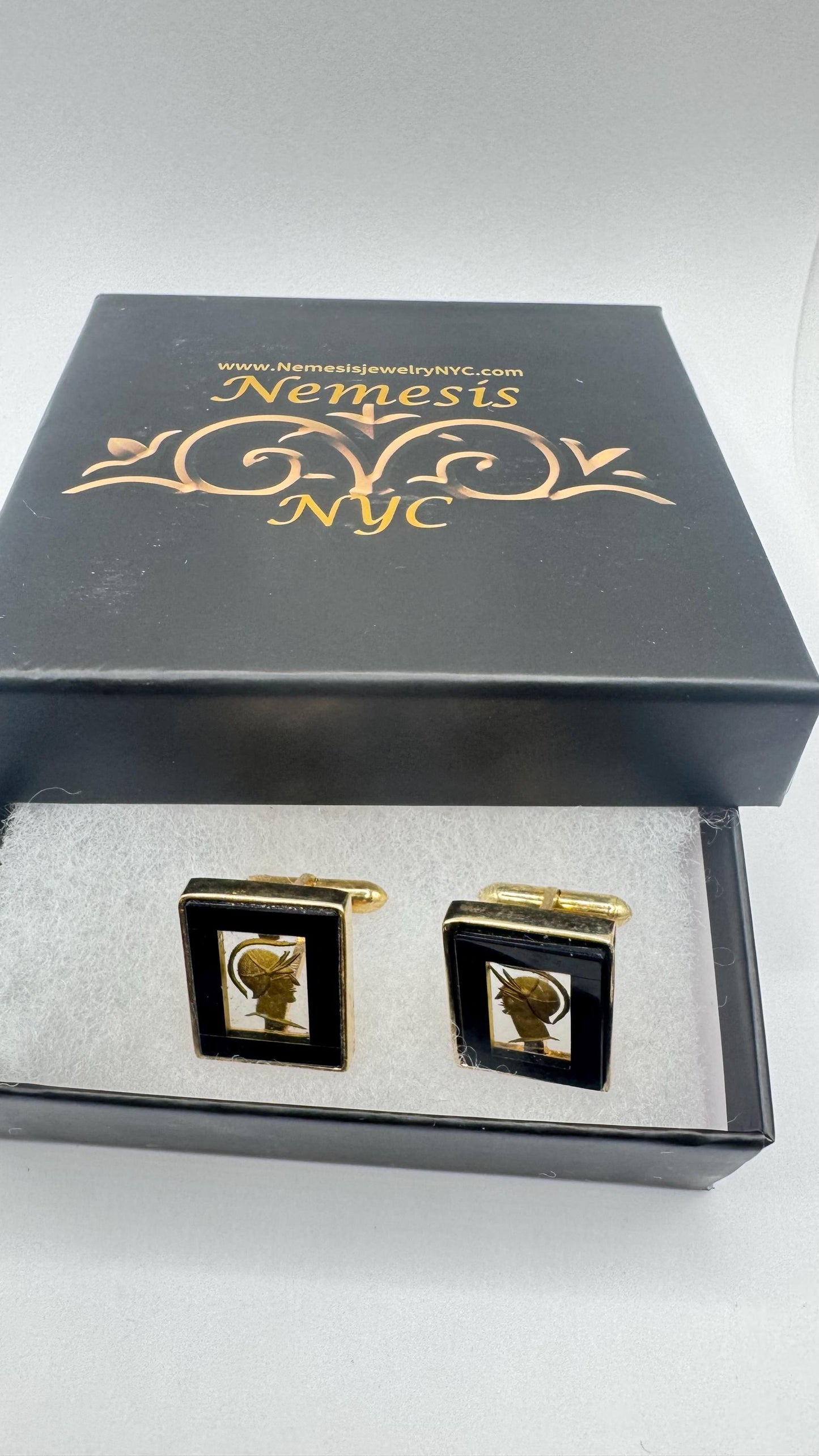 Vintage Golden intaglio Cuff Links