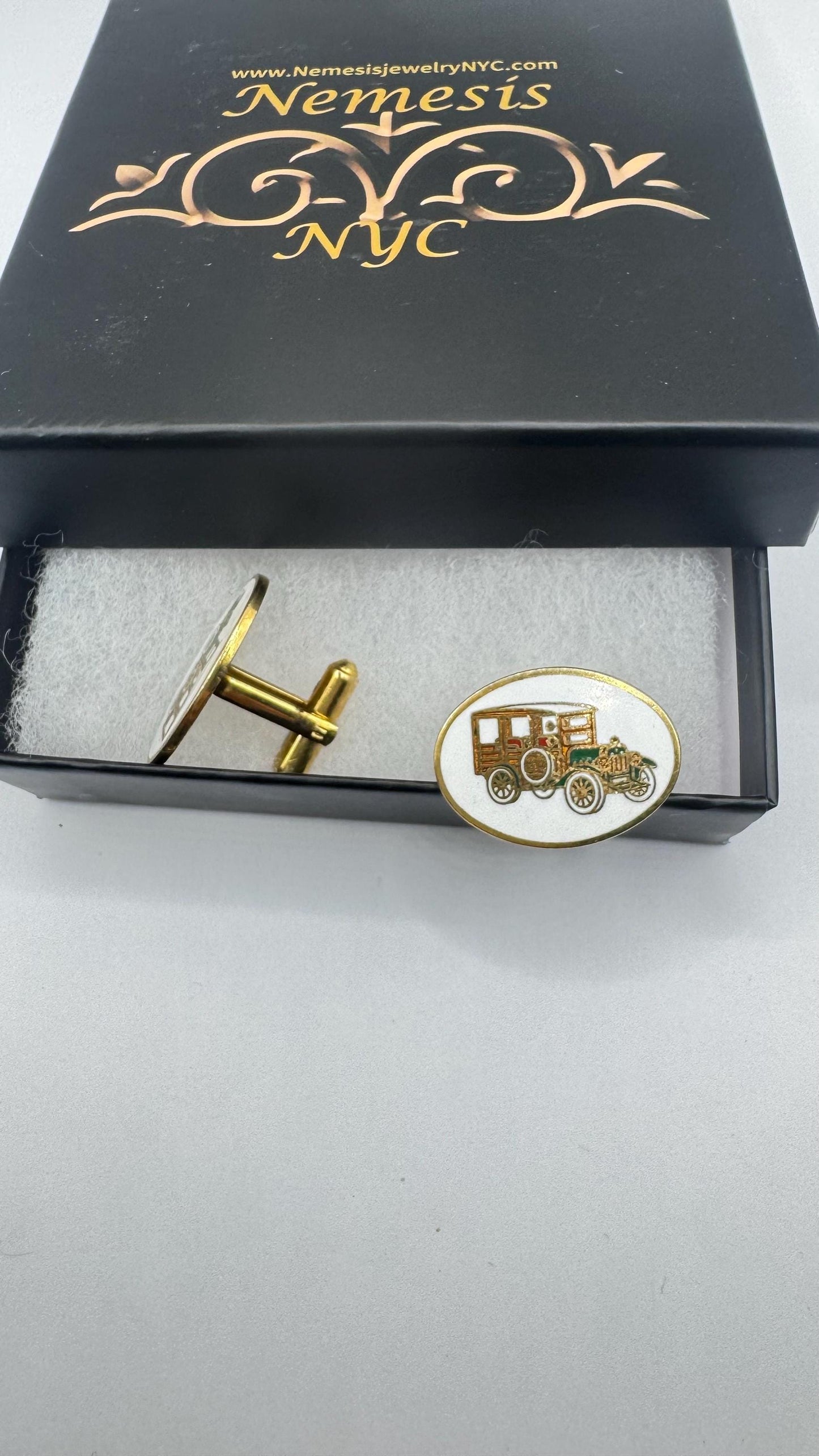 Vintage Golden model T Ford car Cuff Links