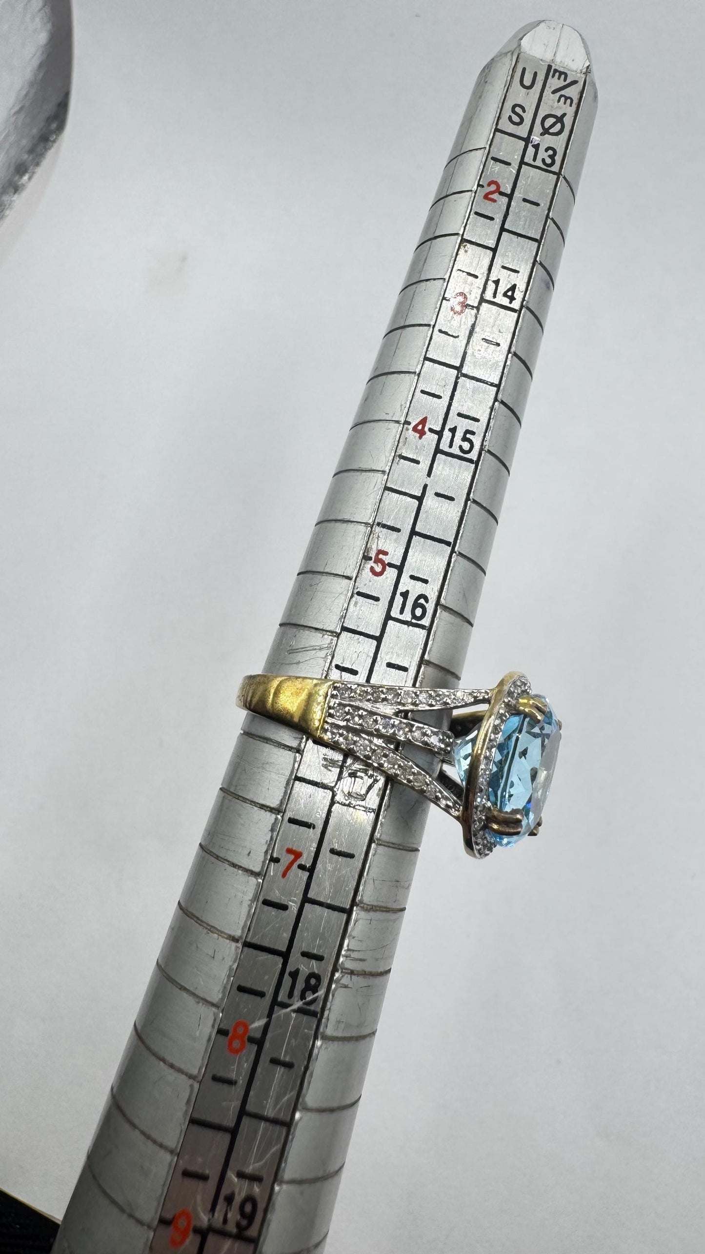 Vintage Genuine Blue Topaz 925 Sterling Silver Ring