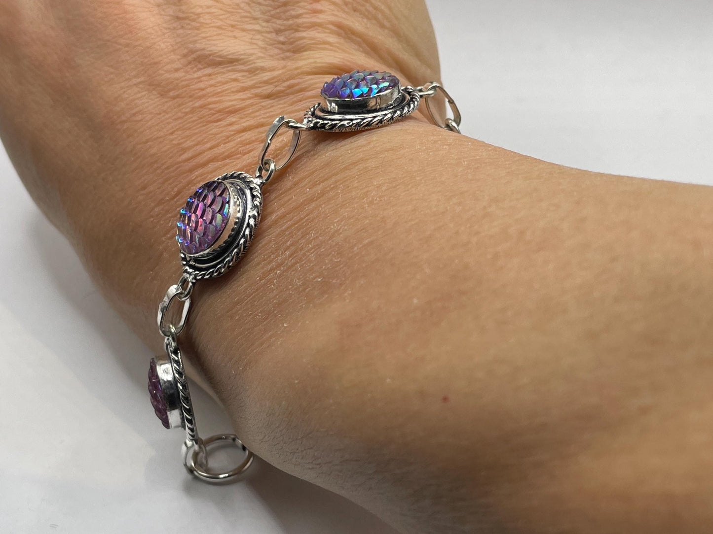 Vintage Opal Glass Toggle Bracelet