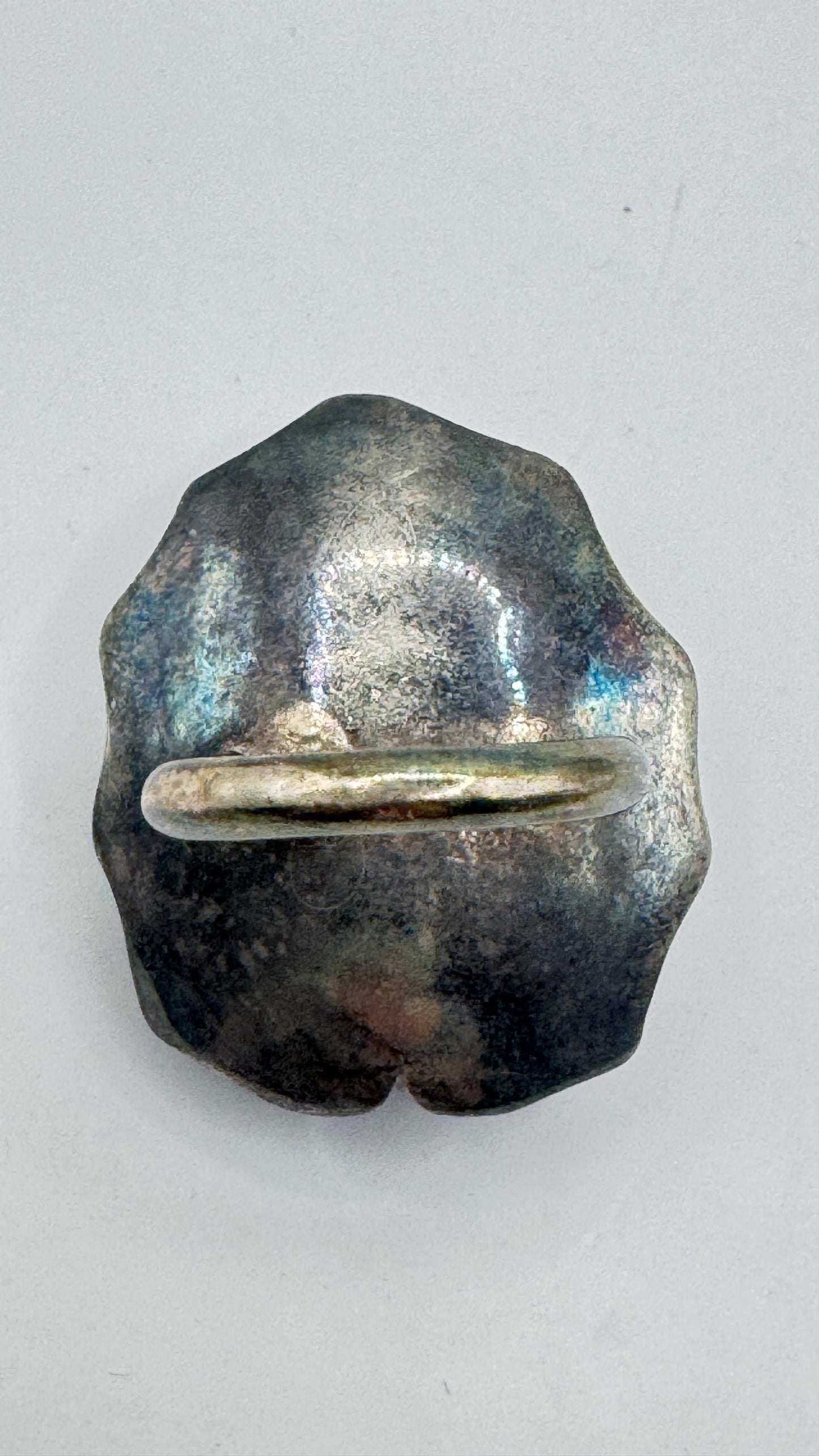 Vintage Blue Lapis Lazuli Frog 925 Sterling Silver Ring