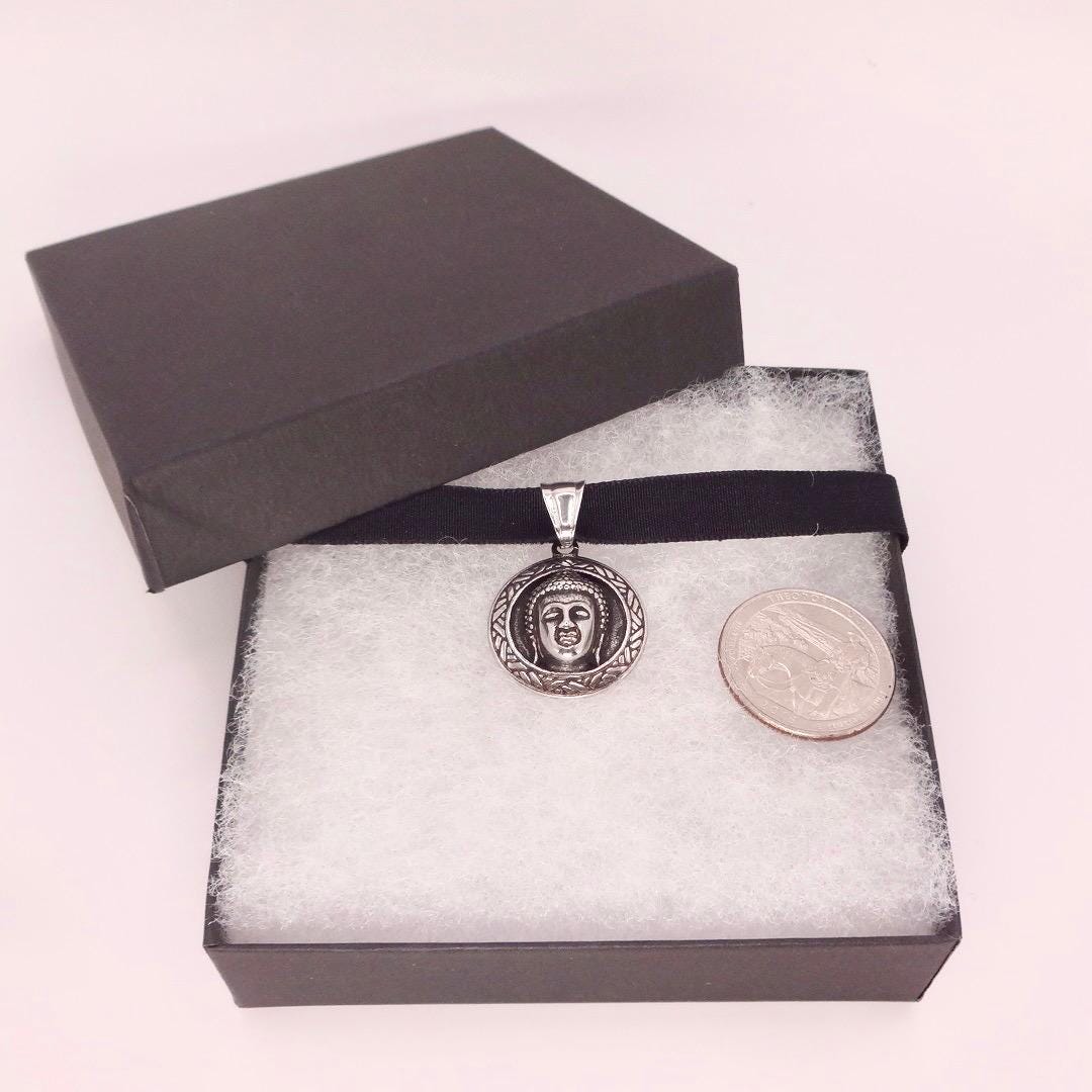 Vintage Buddha Choker Silver Necklace Pendant