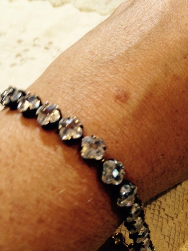 Vintage Cubic Zirconia 925 Sterling Silver Tennis Bracelet