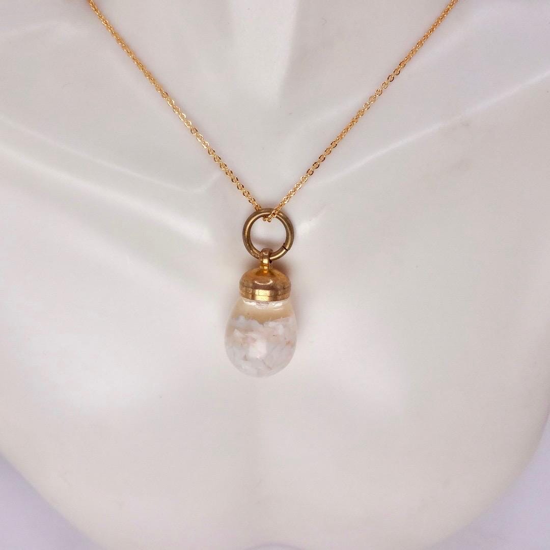 Vintage White Floating Opal Choker Gold Filled Chain Necklace Choker