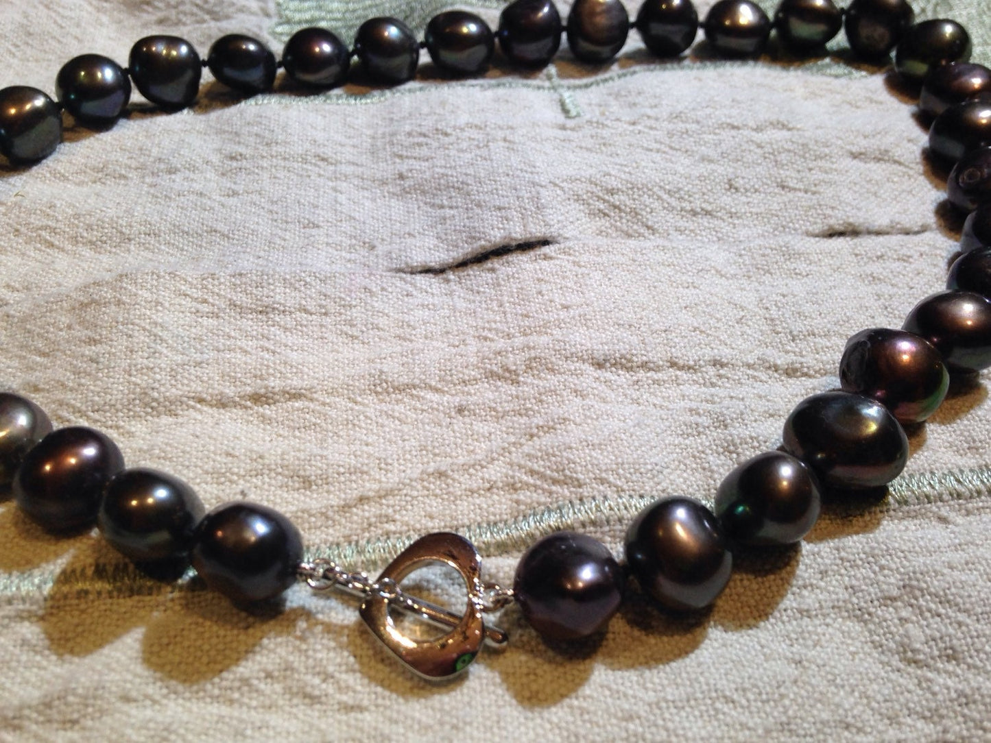 Vintage Black Baroque Freshwater Pearl Necklace/Choker