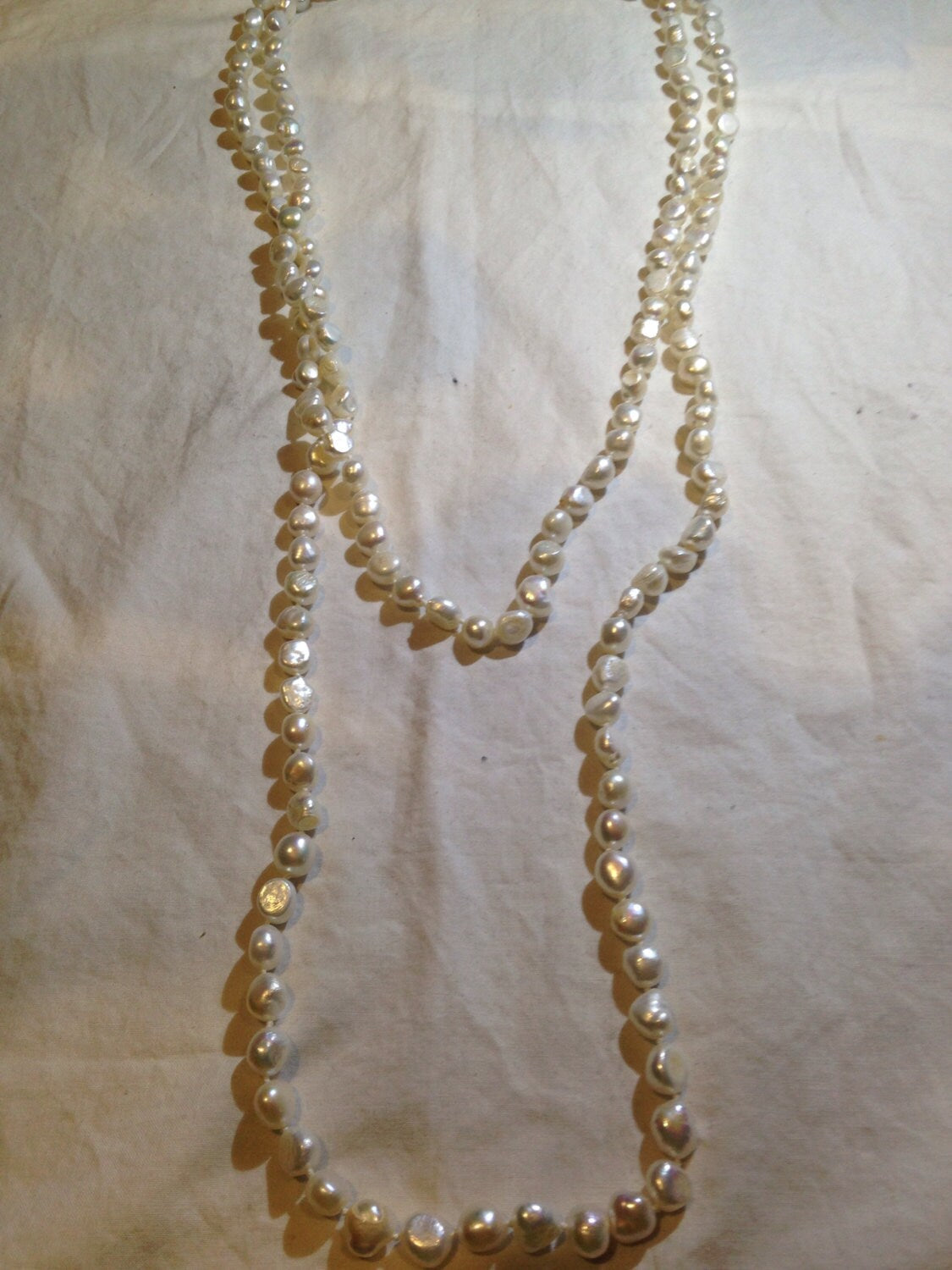 Vintage 48 in Long Jumprope Hand Knotted Necklace