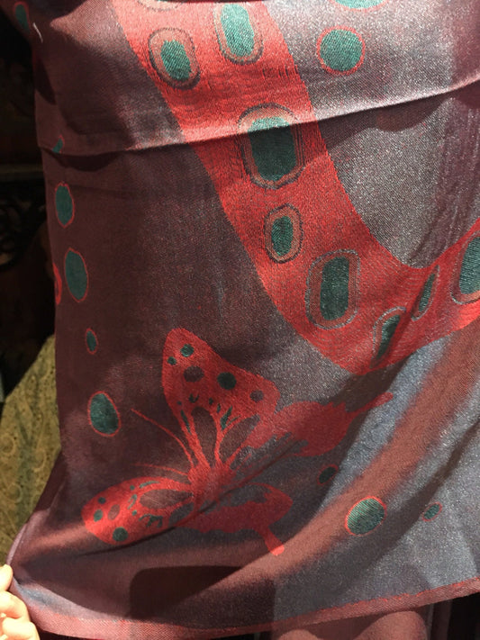 Vintage Styled Butterfly Pashmina Shawl