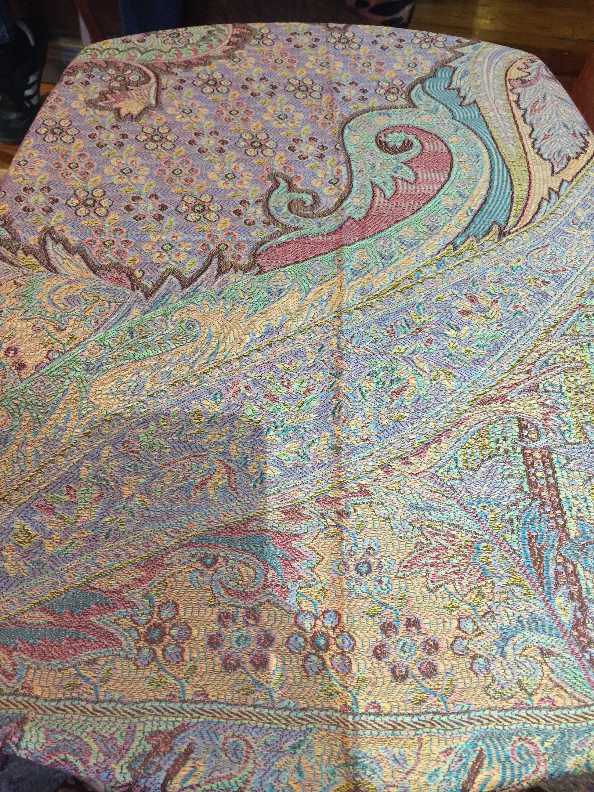 Vintage Paisley Brocade Pashmina Scarf Wrap Shawl