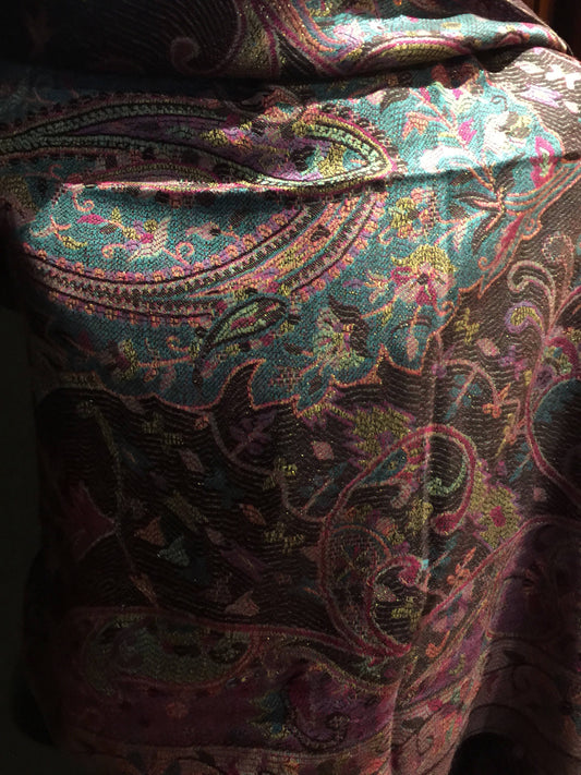 Nemesis Vintage Paisley Brocade Pashmina Scarf Wrap shawl