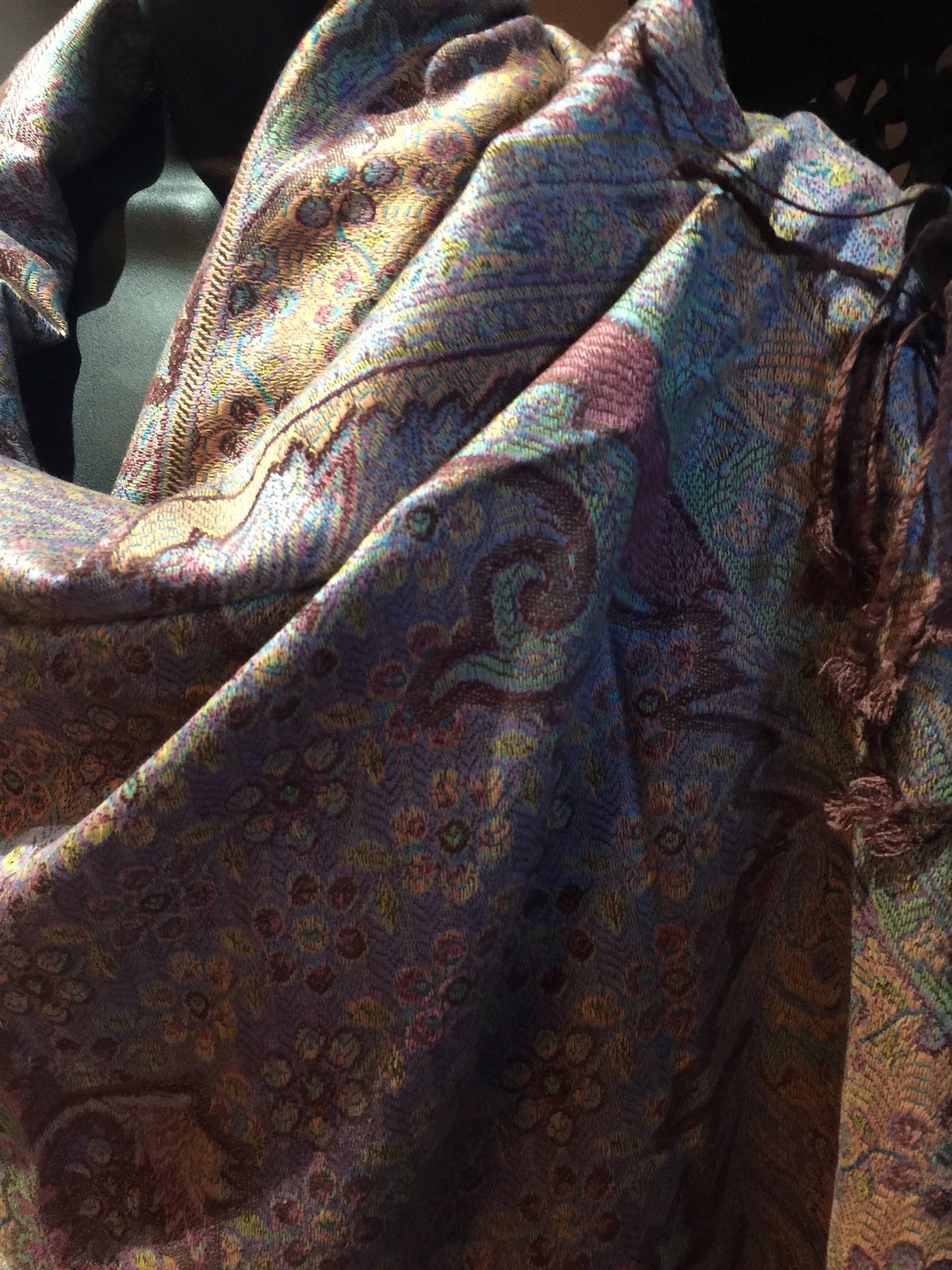 Vintage Paisley Brocade Pashmina Scarf Wrap Shawl