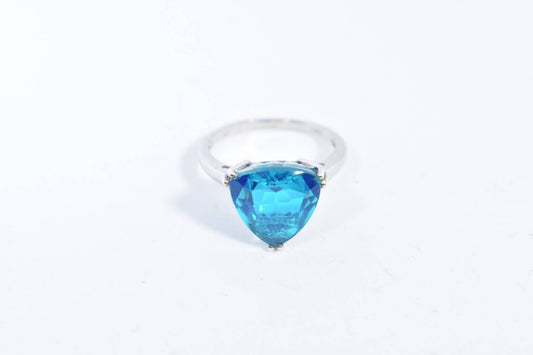 Vintage Genuine Blue Topaz 925 Sterling Silver Ring