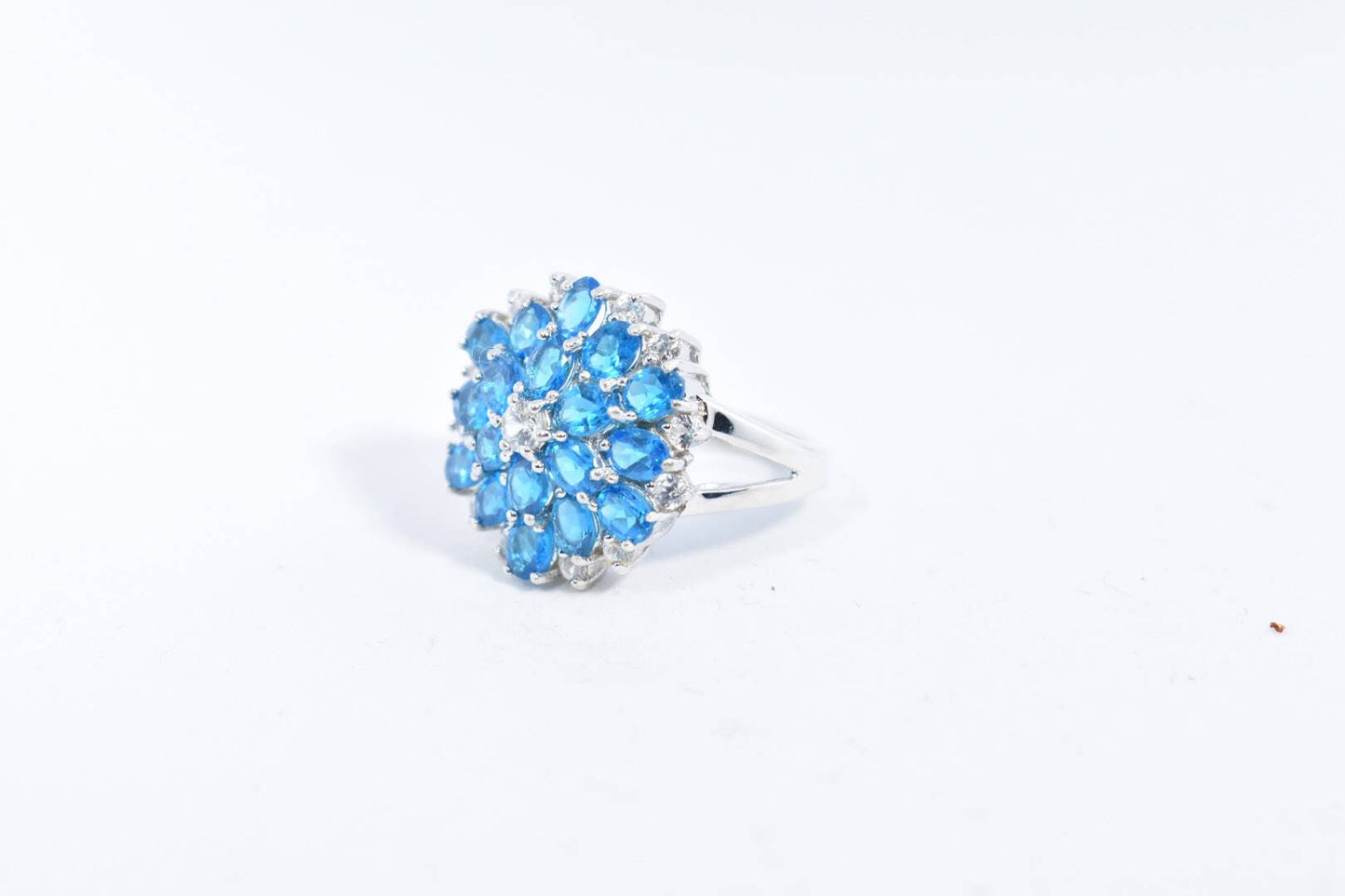 Vintage Genuine Blue Topaz 925 Sterling Silver Ring